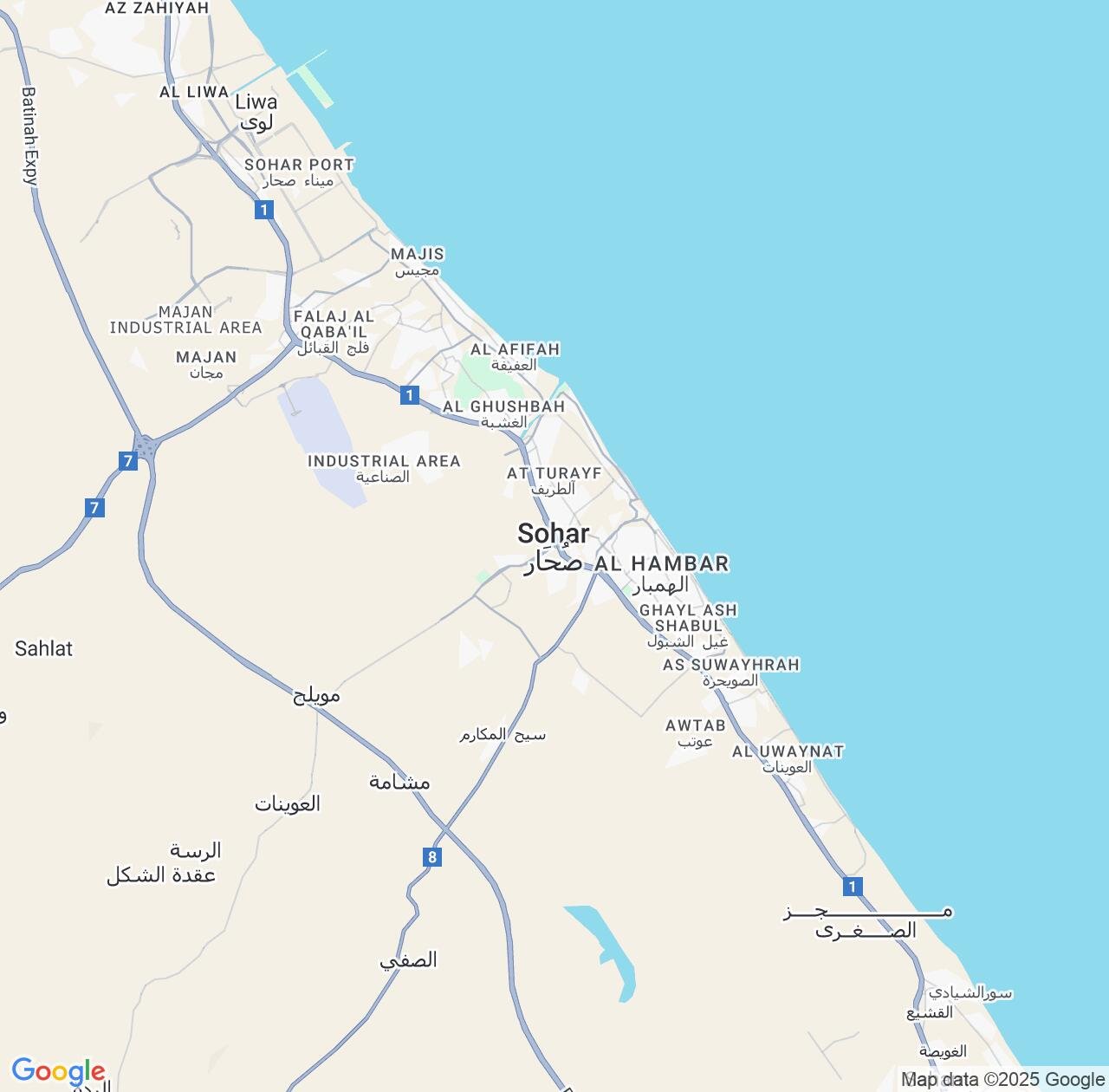 Map image for Intellectual Property Lawyers in Sohar and Al Batinah North IP firms at coordinates  ; .