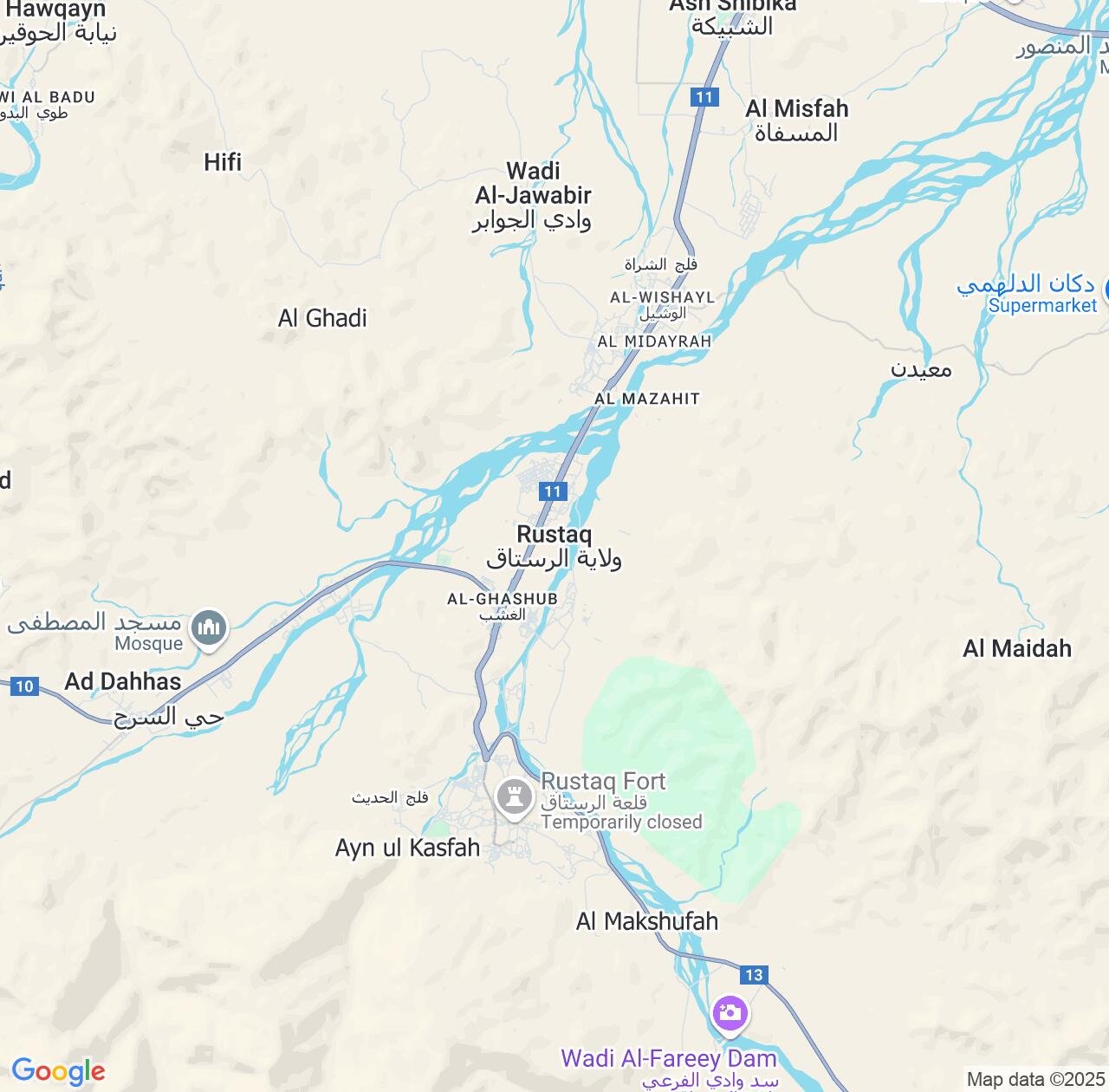 Map image for Intellectual Property Lawyers in Rustaq and Al Batinah South IP firms at coordinates  ; .