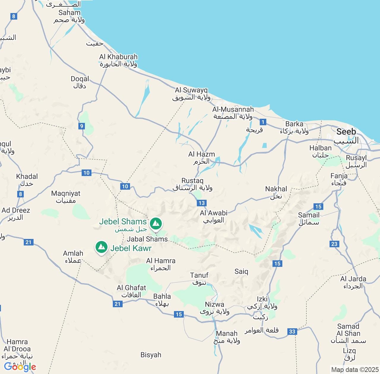Map image for Intellectual Property Lawyers in Al Batinah South and Oman IP firms at coordinates  ; .