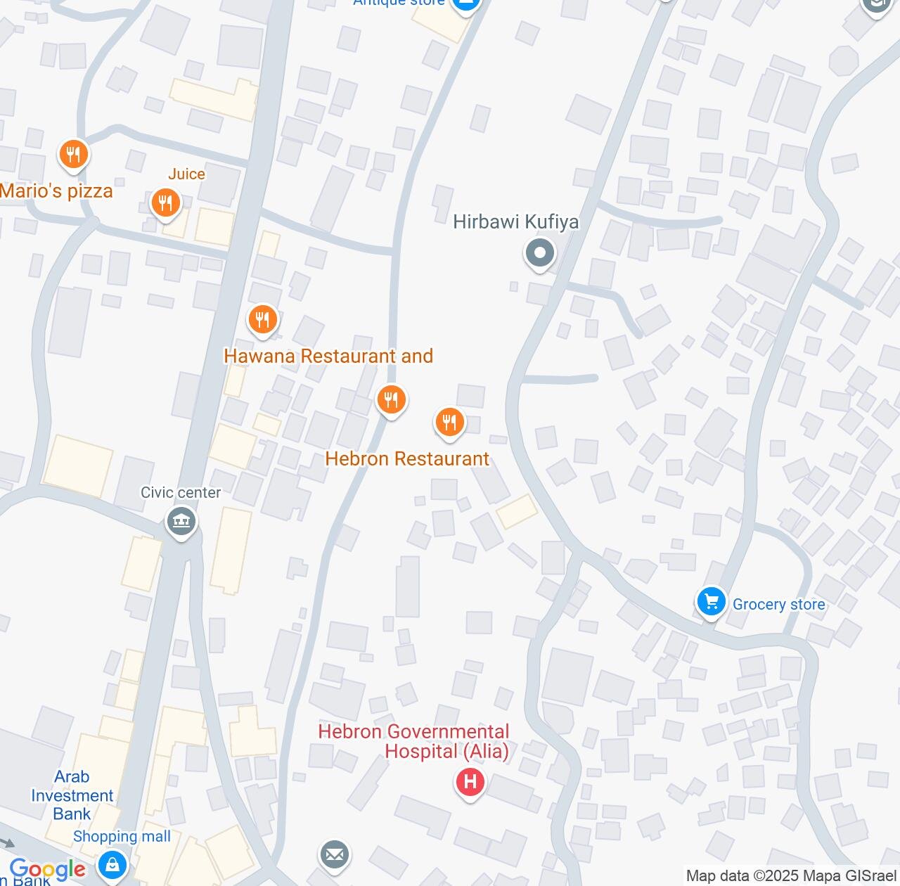 Map image for Intellectual Property Lawyers in Hebron and West Bank IP firms at coordinates  ; .