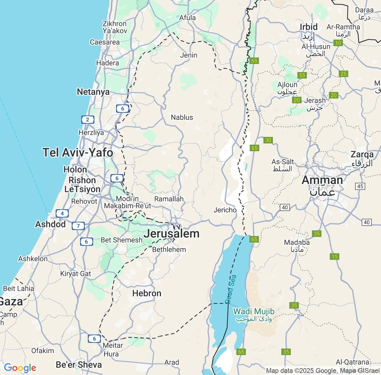 Map image for Intellectual Property Lawyers in West Bank and Palestinian Territory Occupied IP firms at coordinates  ; .