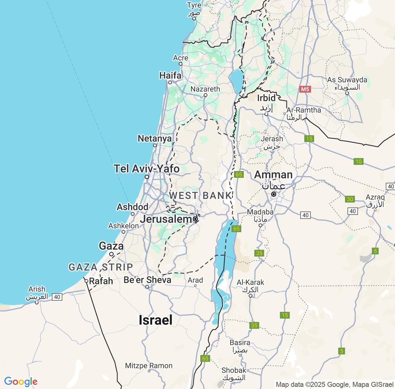 Map image for Intellectual Property Lawyers in Palestinian Territory Occupied and Middle East IP firms at coordinates  ; .
