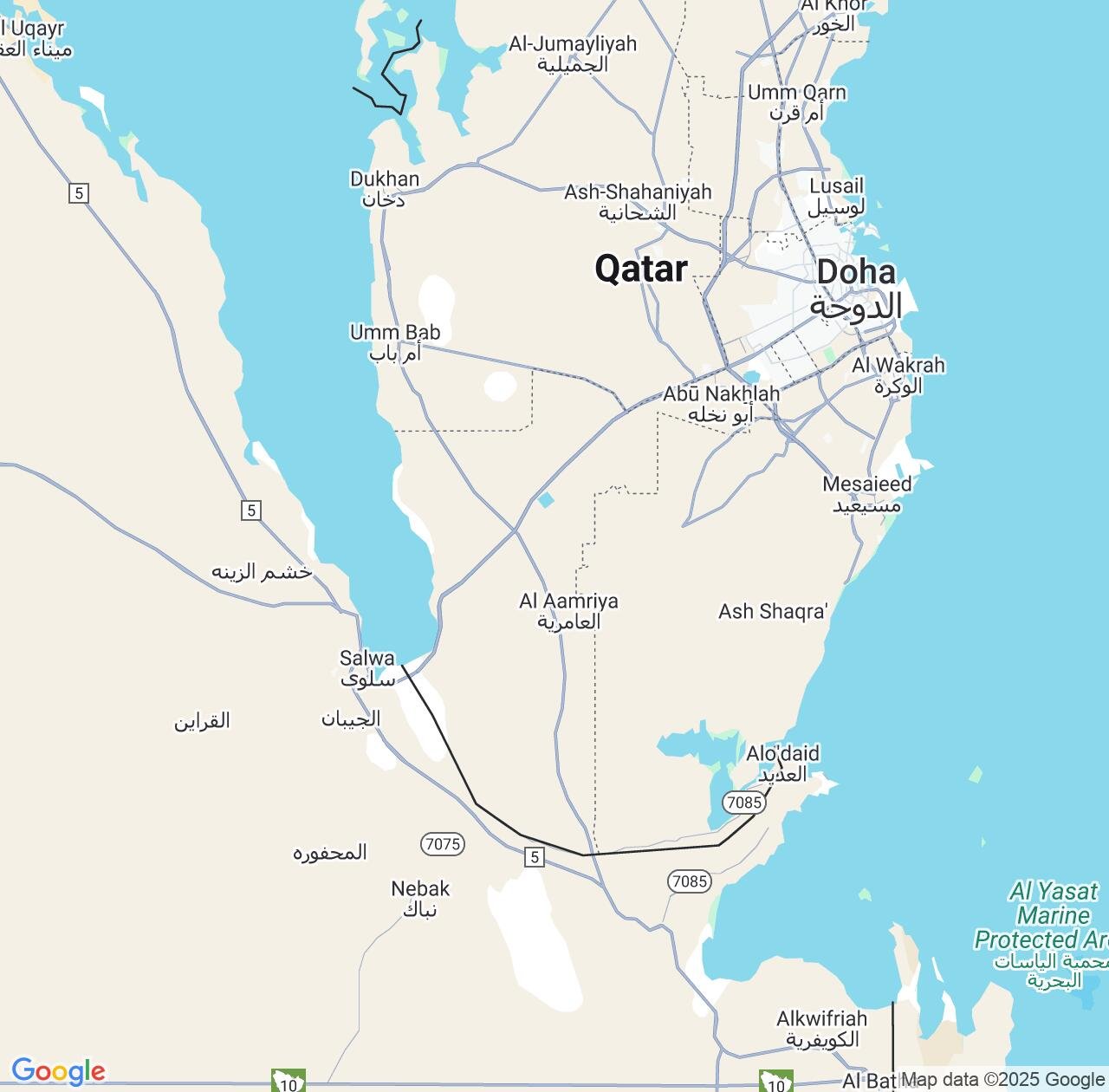 Map image for Intellectual Property Lawyers in Baladīyat ar Rayyān and Qatar IP firms at coordinates  ; .