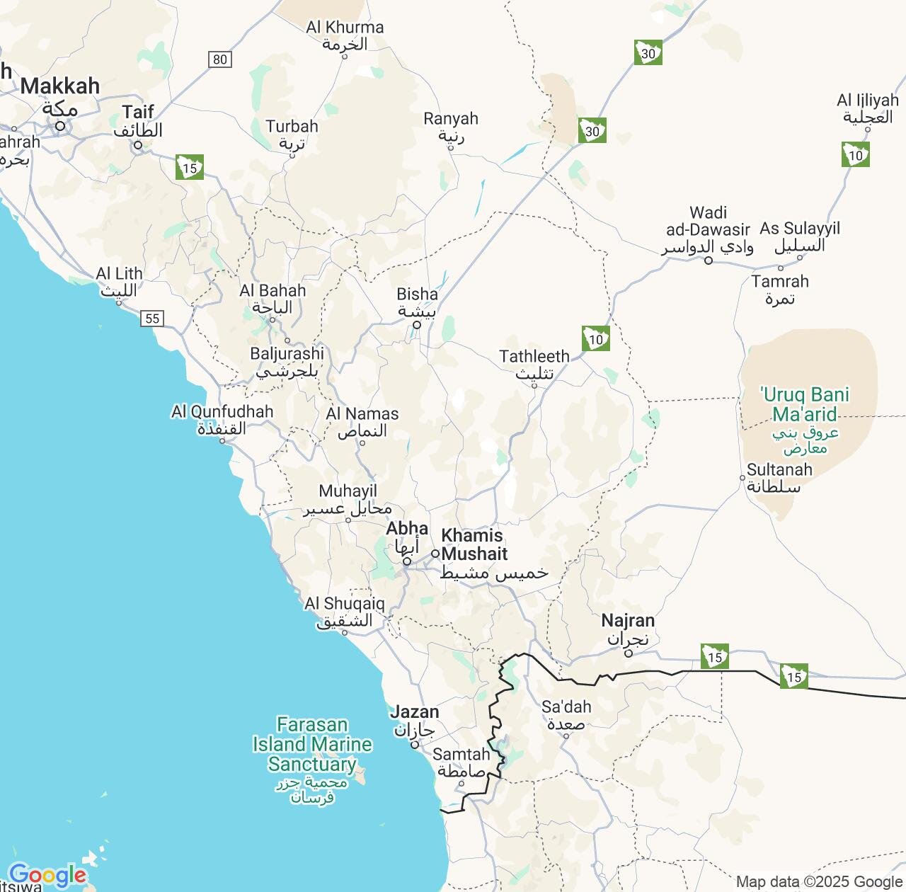 Map image for Intellectual Property Lawyers in Asir Region and Saudi Arabia IP firms at coordinates  ; .