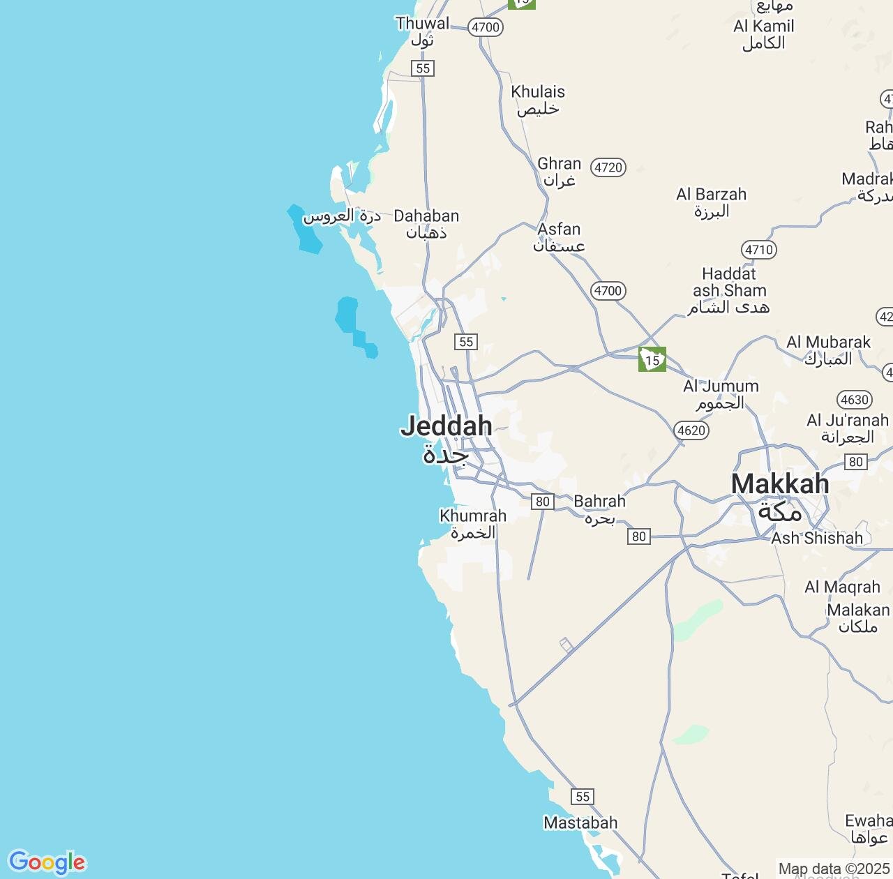 Map image for Intellectual Property Lawyers in Jeddah and Mecca Region IP firms at coordinates  ; .