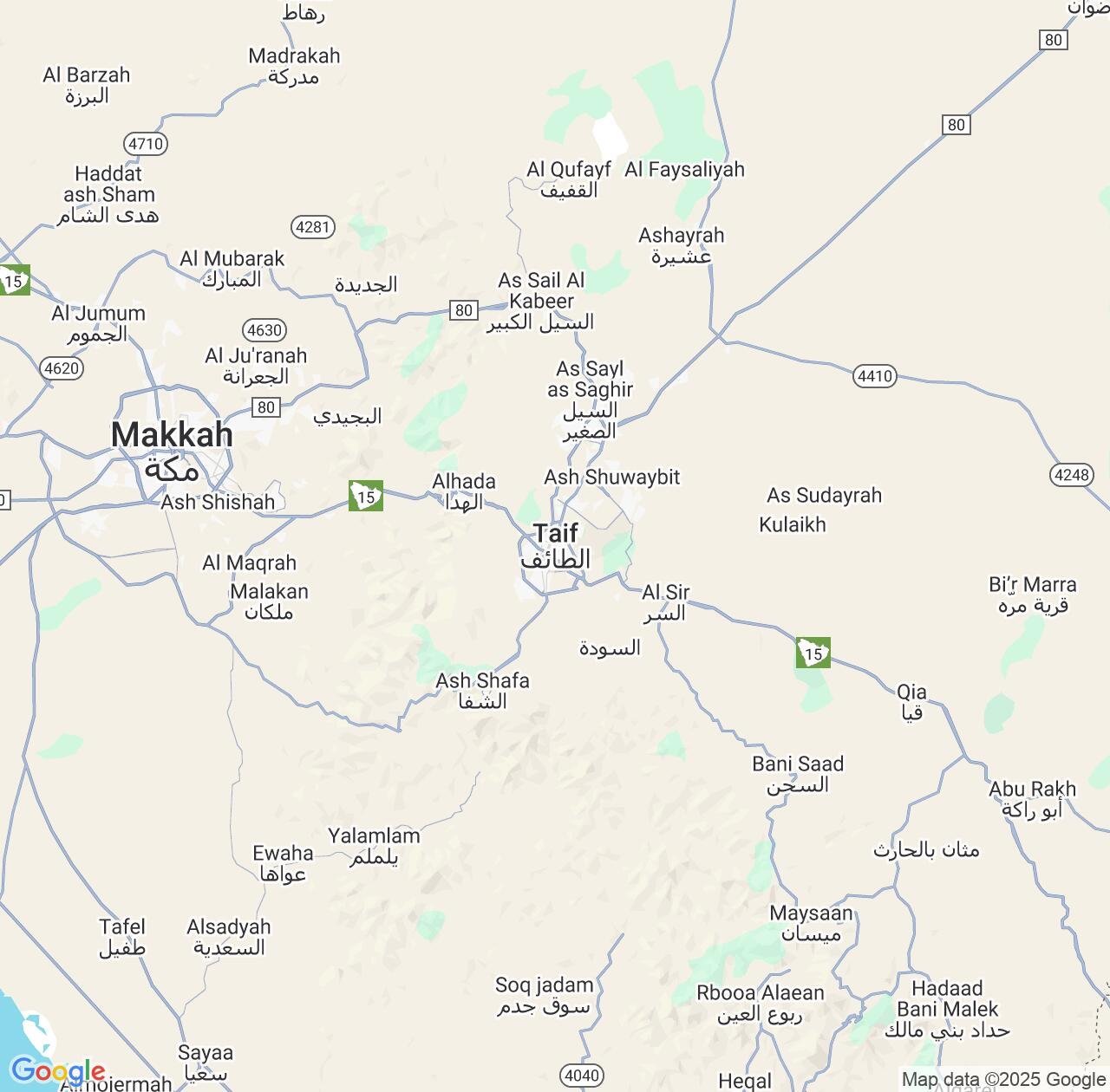 Map image for Intellectual Property Lawyers in Ta'if and Mecca Region IP firms at coordinates  ; .