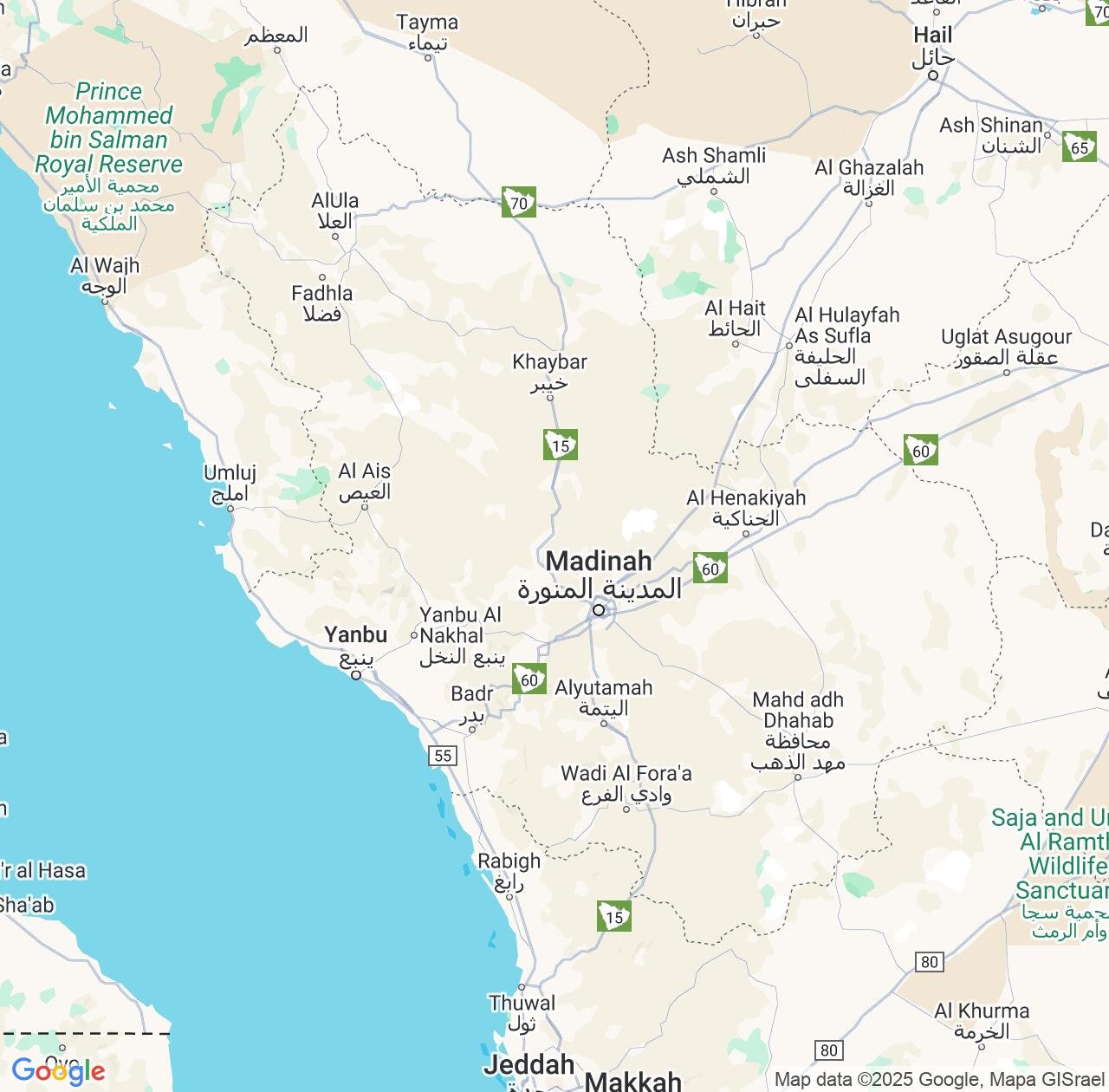 Map image for Intellectual Property Lawyers in Medina Region and Saudi Arabia IP firms at coordinates  ; .