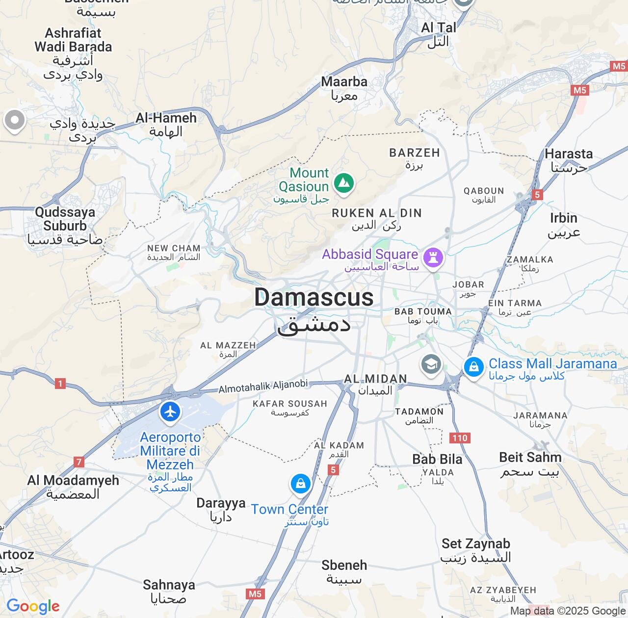 Map image for Intellectual Property Lawyers in Dimashq and Syria IP firms at coordinates  ; .