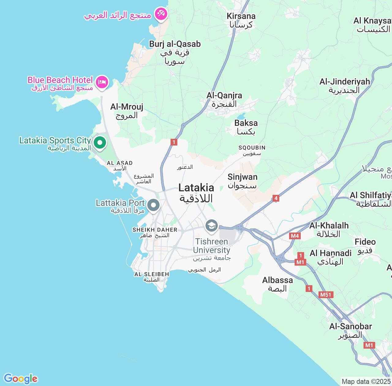 Map image for Intellectual Property Lawyers in Latakia and Syria IP firms at coordinates  ; .