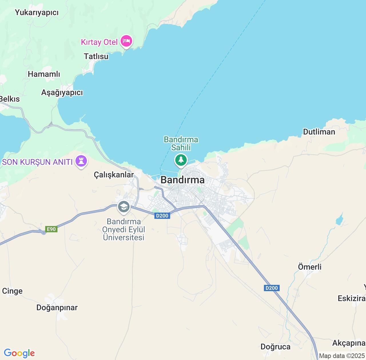 Map image for Intellectual Property Lawyers in Bandirma and Balıkesir IP firms at coordinates  ; .