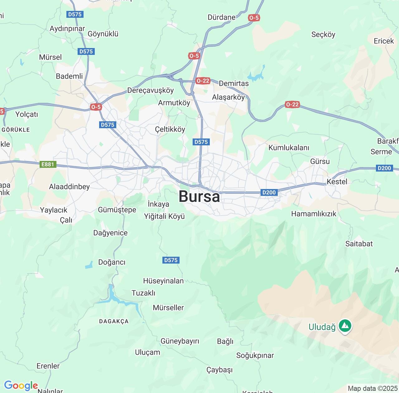 Map image for Intellectual Property Lawyers in Bursa and Bursa Province IP firms at coordinates  ; .