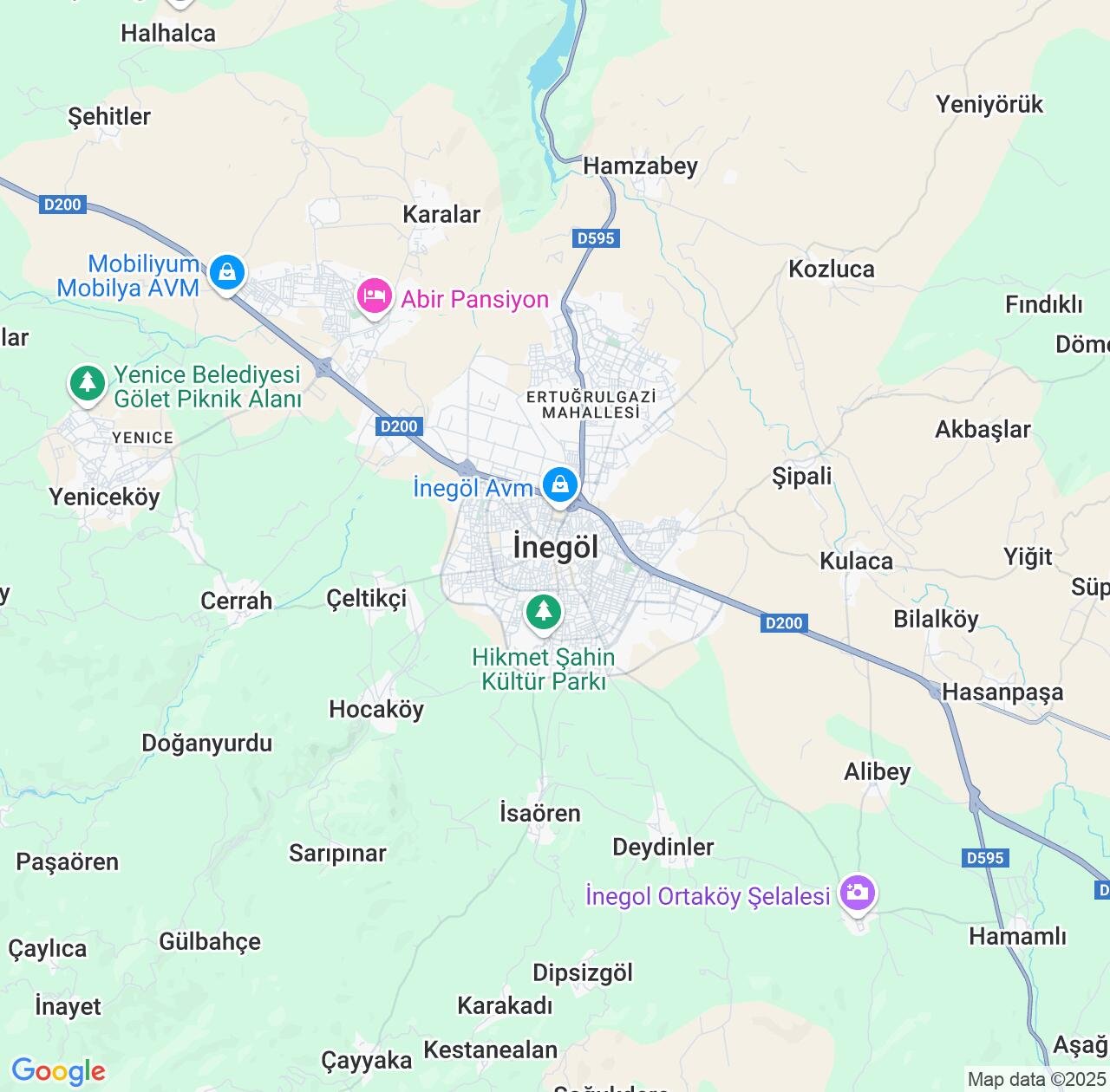 Map image for Intellectual Property Lawyers in Inegol and Bursa Province IP firms at coordinates  ; .