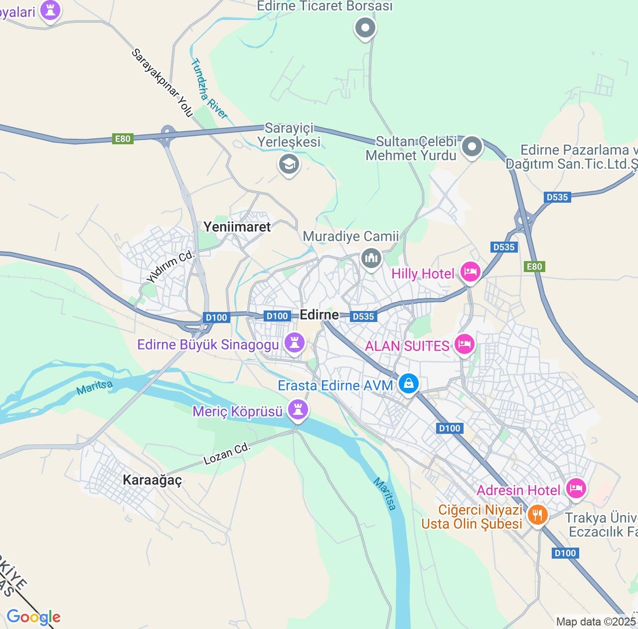 Map image for Intellectual Property Lawyers in Edirne and Turkey IP firms at coordinates  ; .