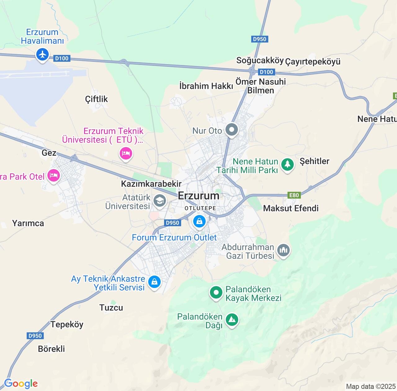 Map image for Intellectual Property Lawyers in Erzurum and Turkey IP firms at coordinates  ; .