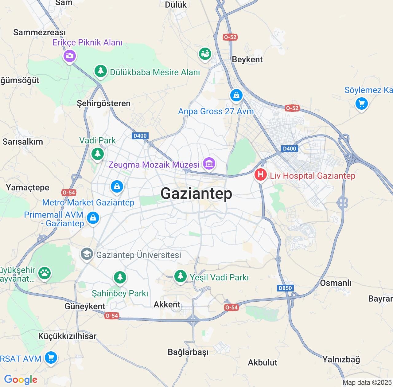 Map image for Intellectual Property Lawyers in Gaziantep and Turkey IP firms at coordinates  ; .