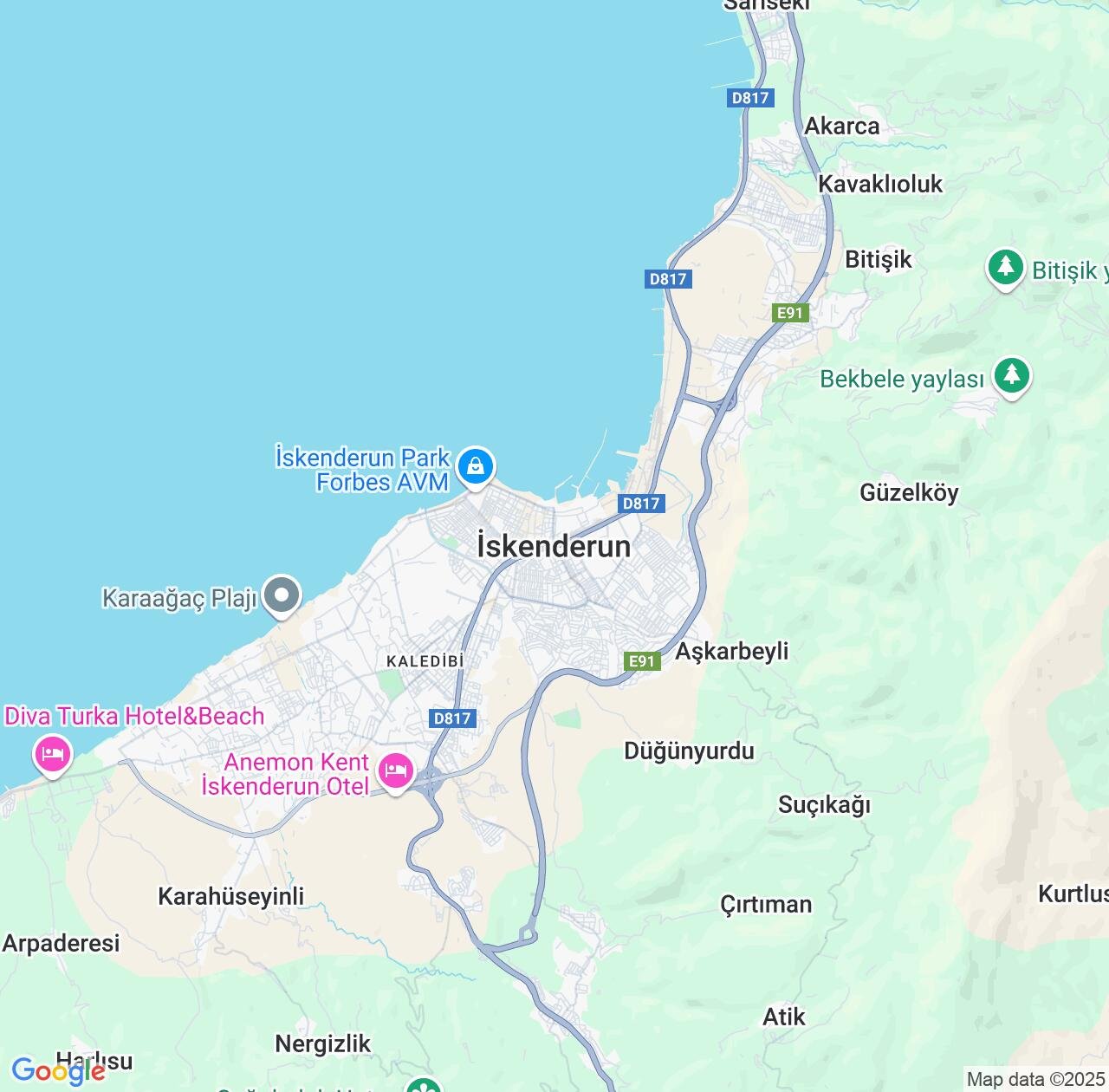 Map image for Intellectual Property Lawyers in Iskenderun and Hatay IP firms at coordinates  ; .
