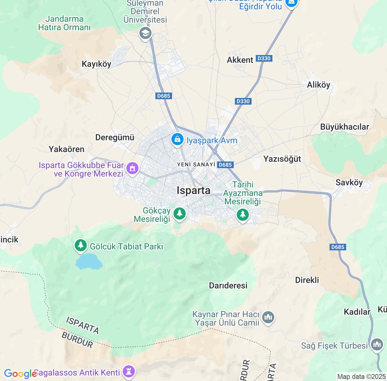 Map image for Intellectual Property Lawyers in Isparta and Turkey IP firms at coordinates  ; .