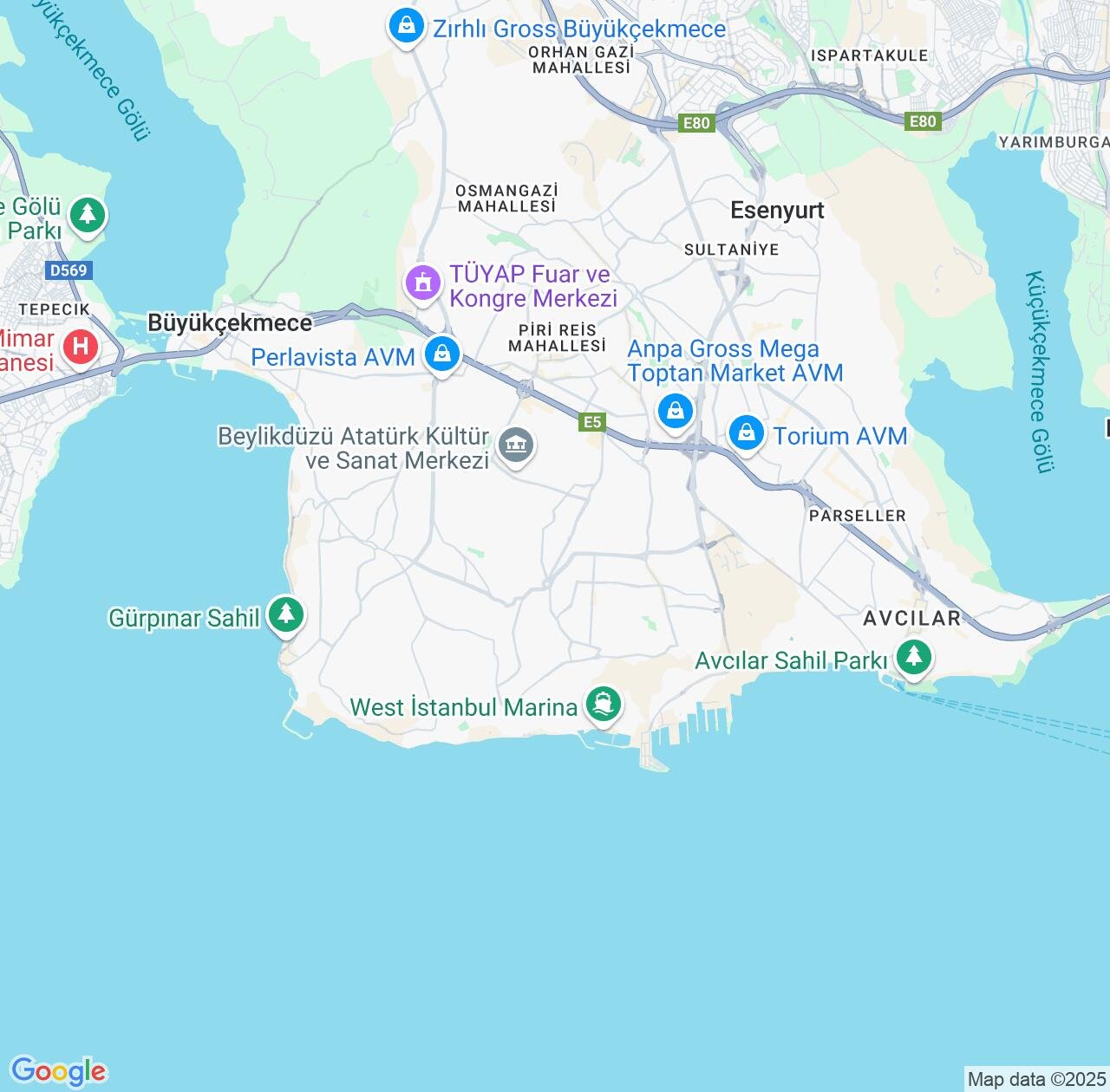 Map image for Intellectual Property Lawyers in Beylikduezue and Istanbul IP firms at coordinates  ; .