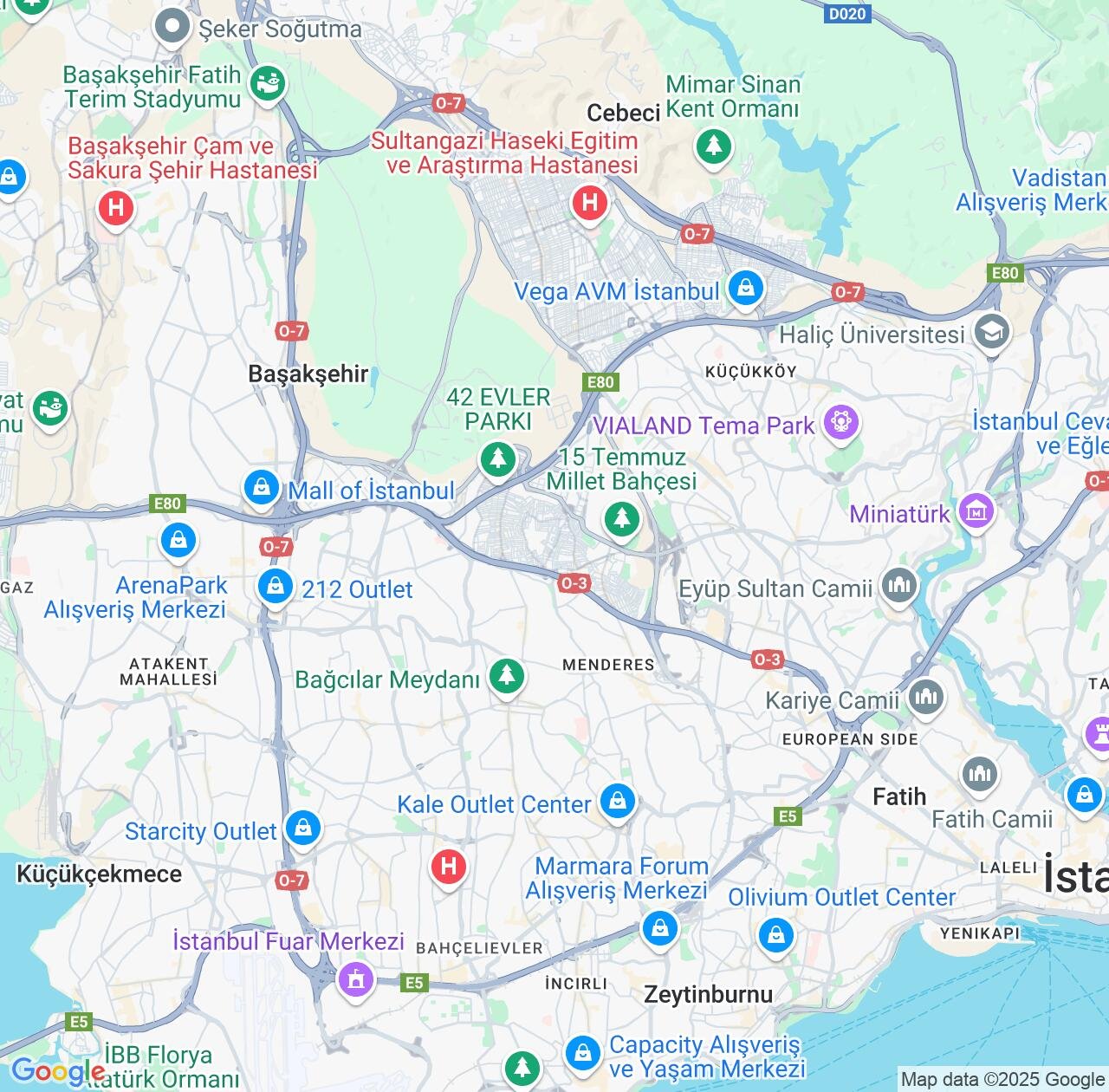 Map image for Intellectual Property Lawyers in Esenler and Istanbul IP firms at coordinates  ; .