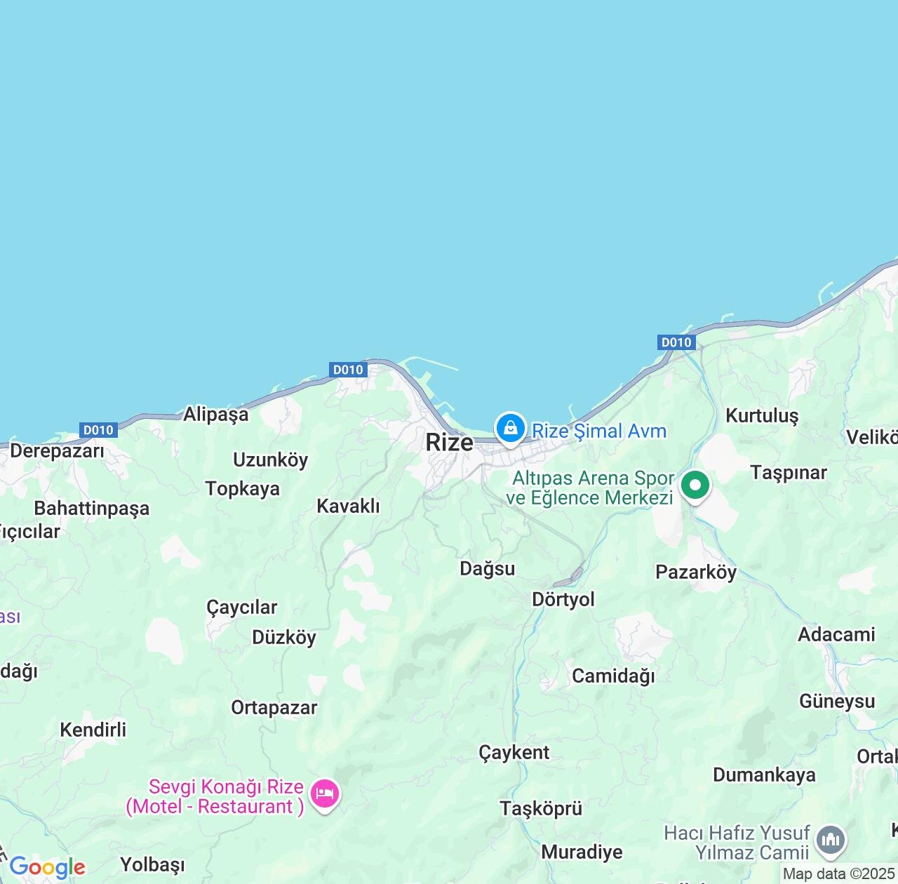 Map image for Intellectual Property Lawyers in Rize and Rize Province IP firms at coordinates  ; .