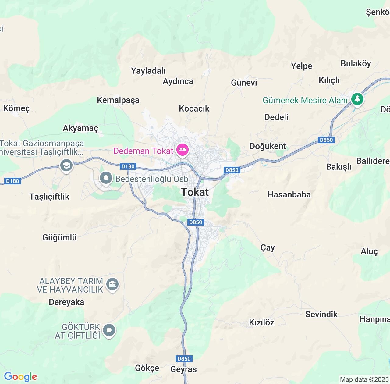 Map image for Intellectual Property Lawyers in Tokat and Tokat Province IP firms at coordinates  ; .