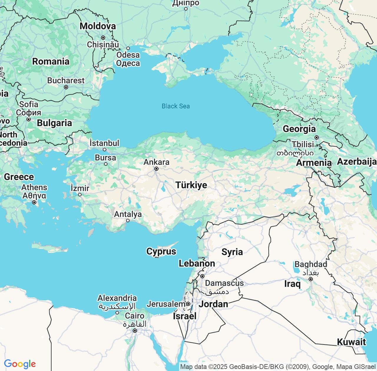 Map image for Intellectual Property Lawyers in Turkey and Middle East IP firms at coordinates  ; .