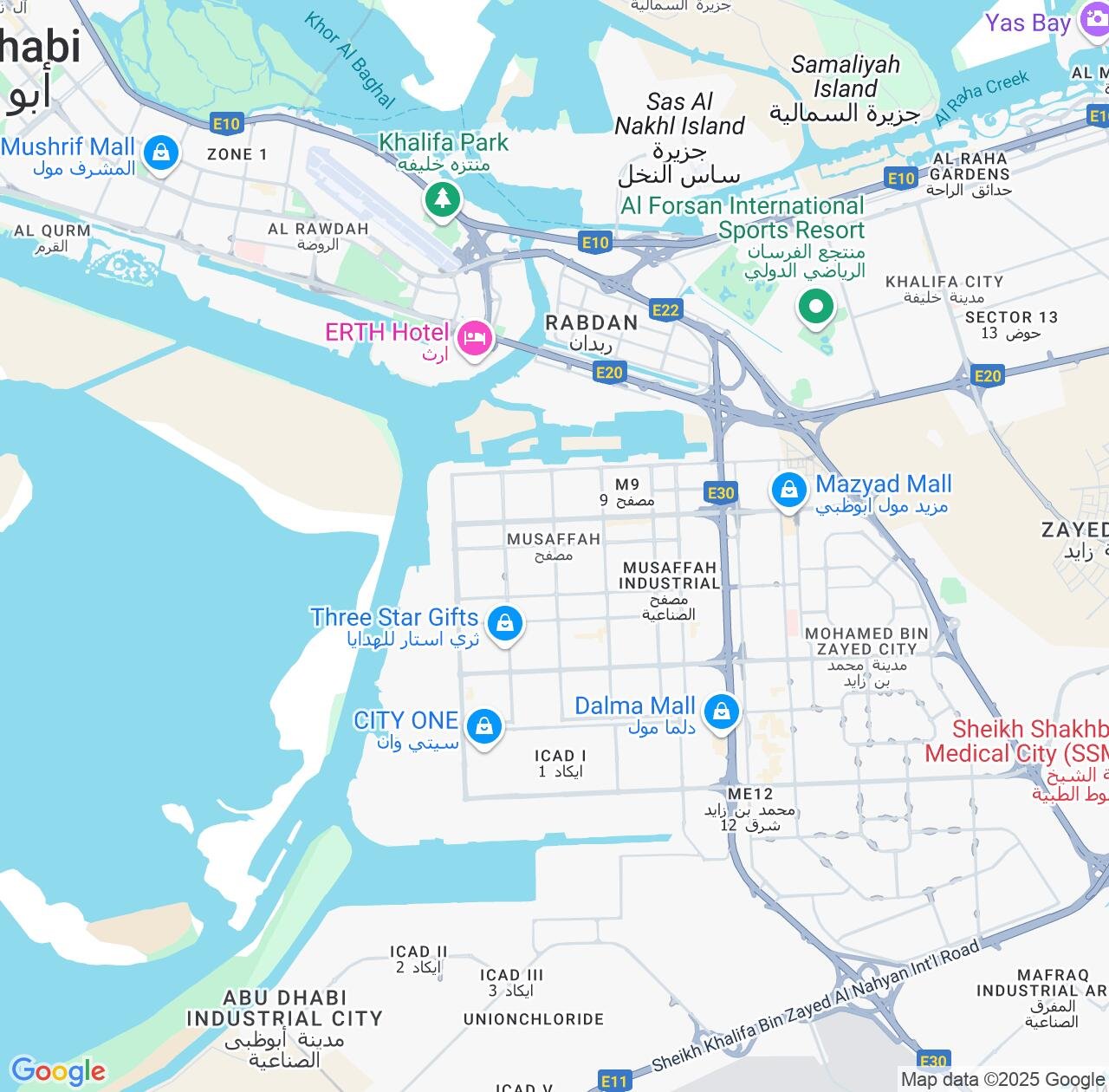 Map image for Intellectual Property Lawyers in Musaffah and Abu Dhabi IP firms at coordinates  ; .
