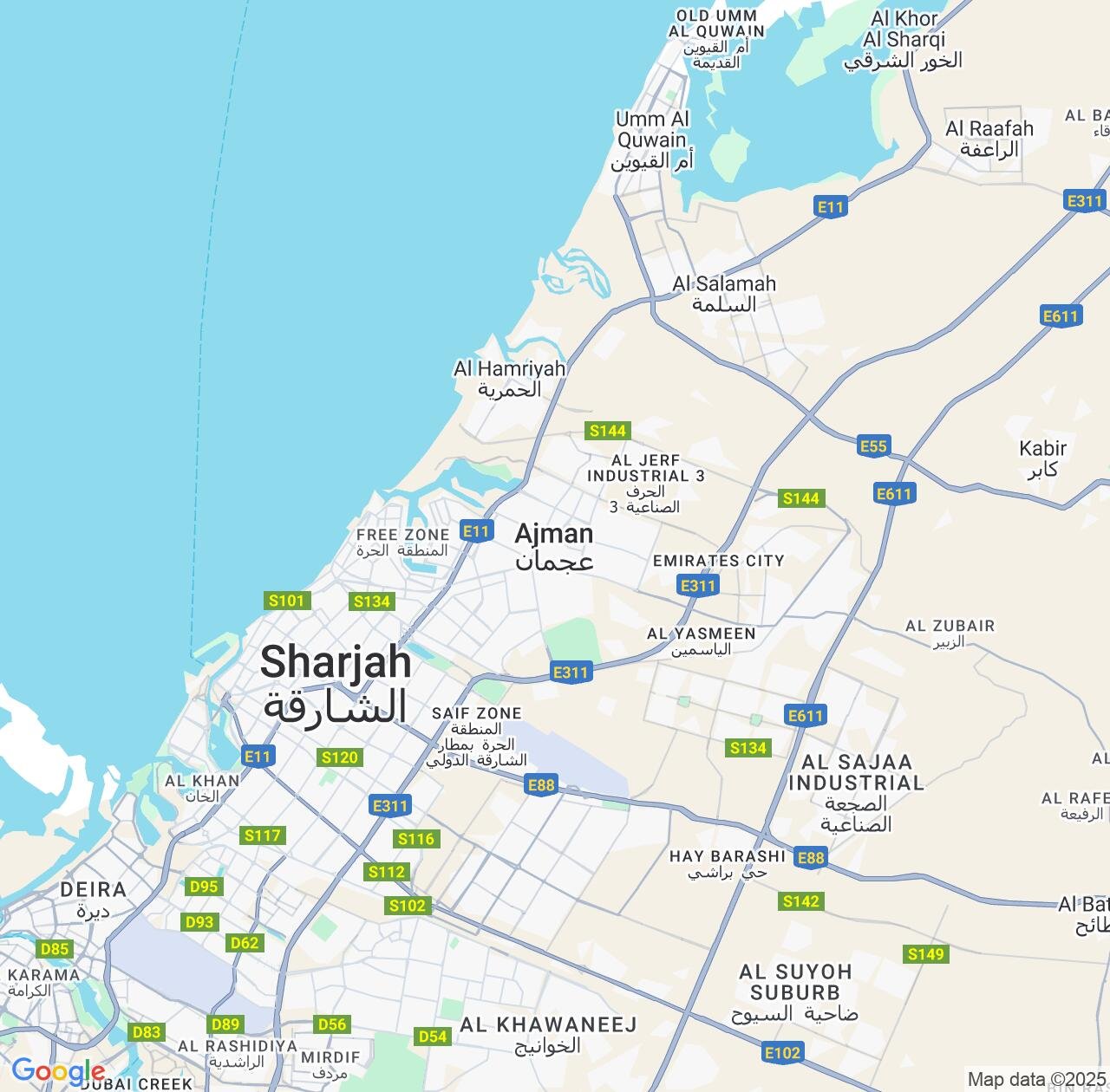 Map image for Intellectual Property Lawyers in Ajman and United Arab Emirates IP firms at coordinates  ; .