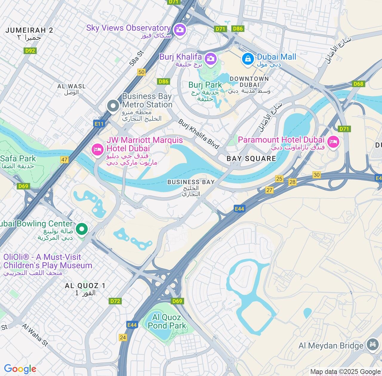 Map image for Intellectual Property Lawyers in Business Bay and Dubai IP firms at coordinates  ; .
