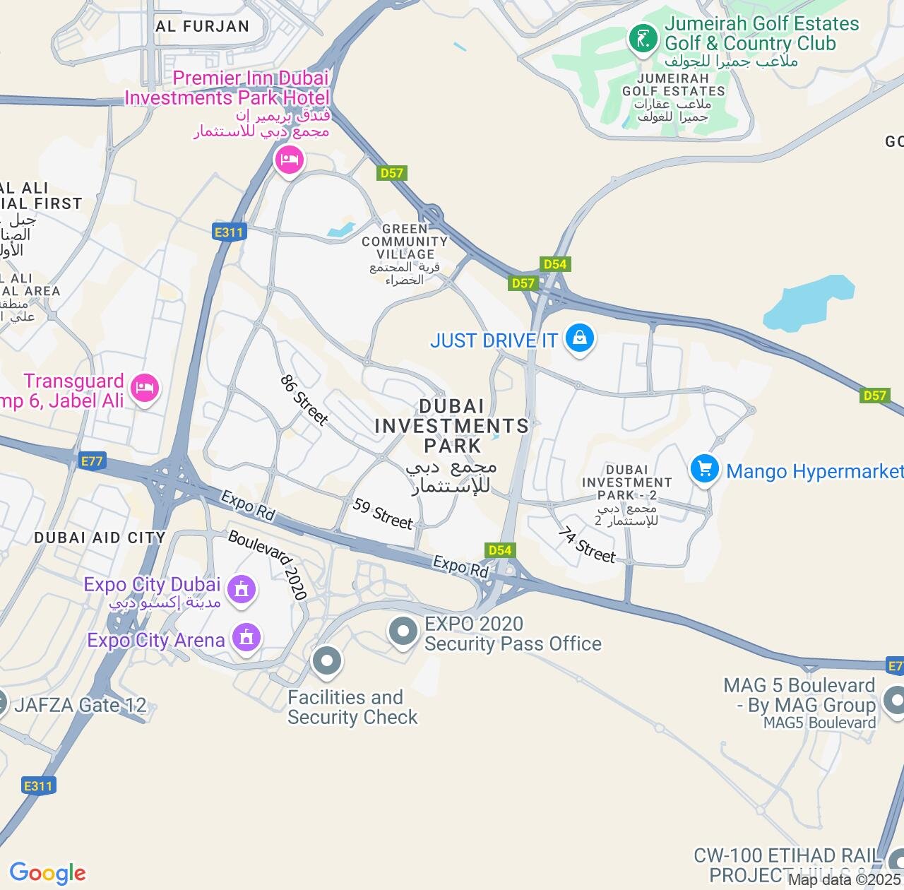 Map image for Intellectual Property Lawyers in Dubai Investments Park and Dubai IP firms at coordinates  ; .