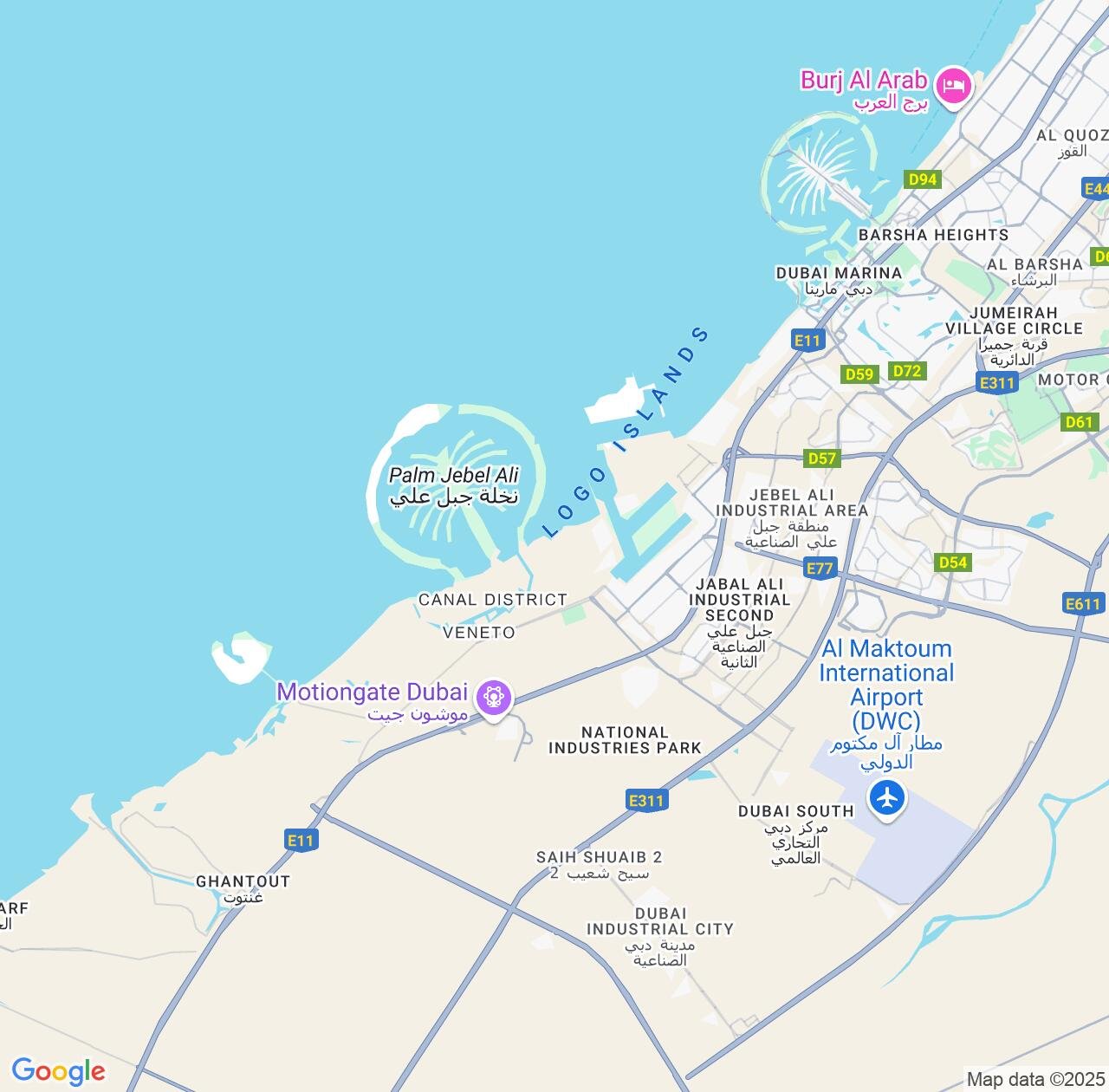 Map image for Intellectual Property Lawyers in Jebel Ali and Dubai IP firms at coordinates  ; .