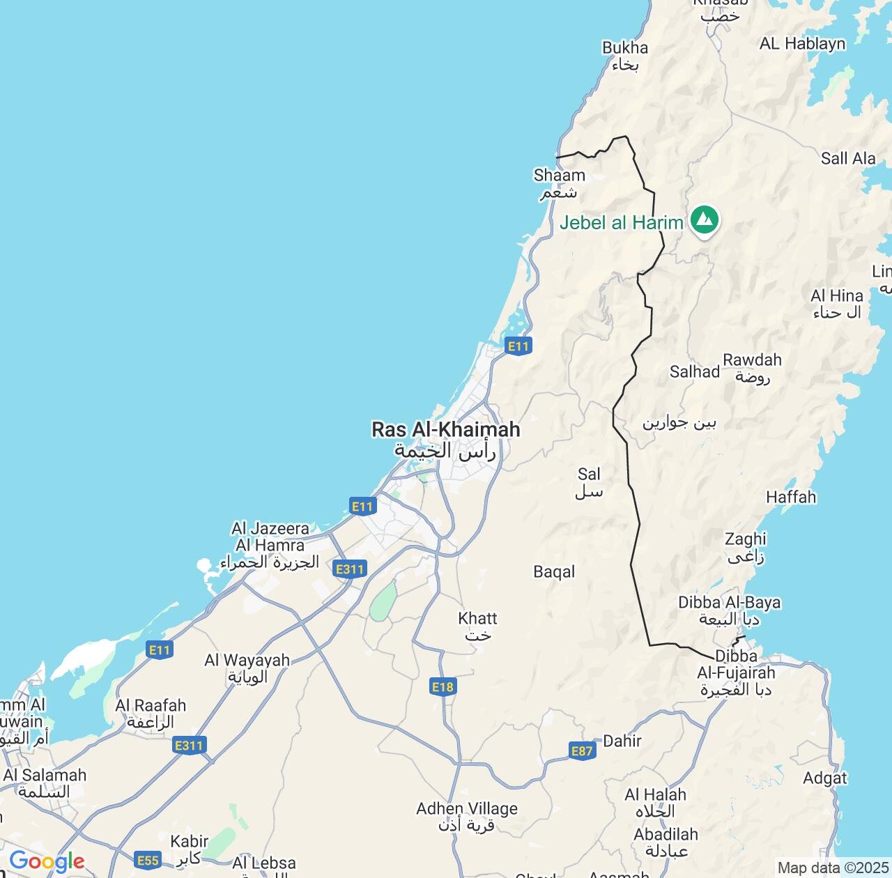 Map image for Intellectual Property Lawyers in Raʼs al Khaymah and United Arab Emirates IP firms at coordinates  ; .