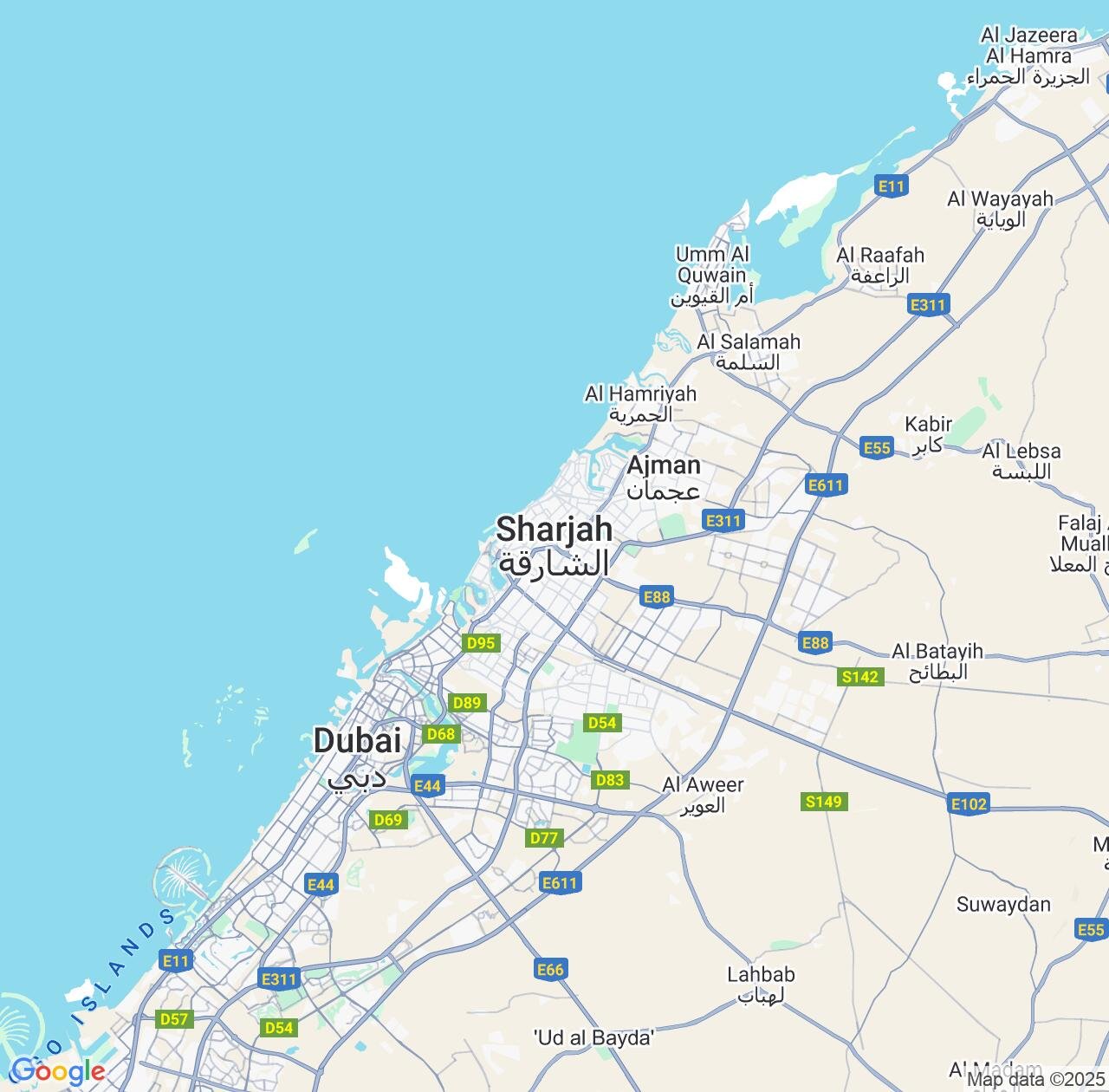 Map image for Intellectual Property Lawyers in Sharjah and United Arab Emirates IP firms at coordinates  ; .