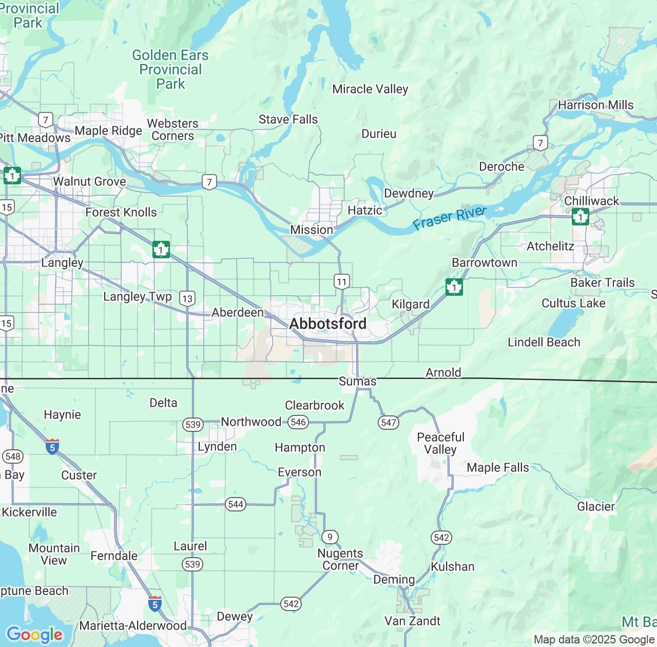 Map image for Intellectual Property Lawyers in Abbotsford and British Columbia IP firms at coordinates  ; .