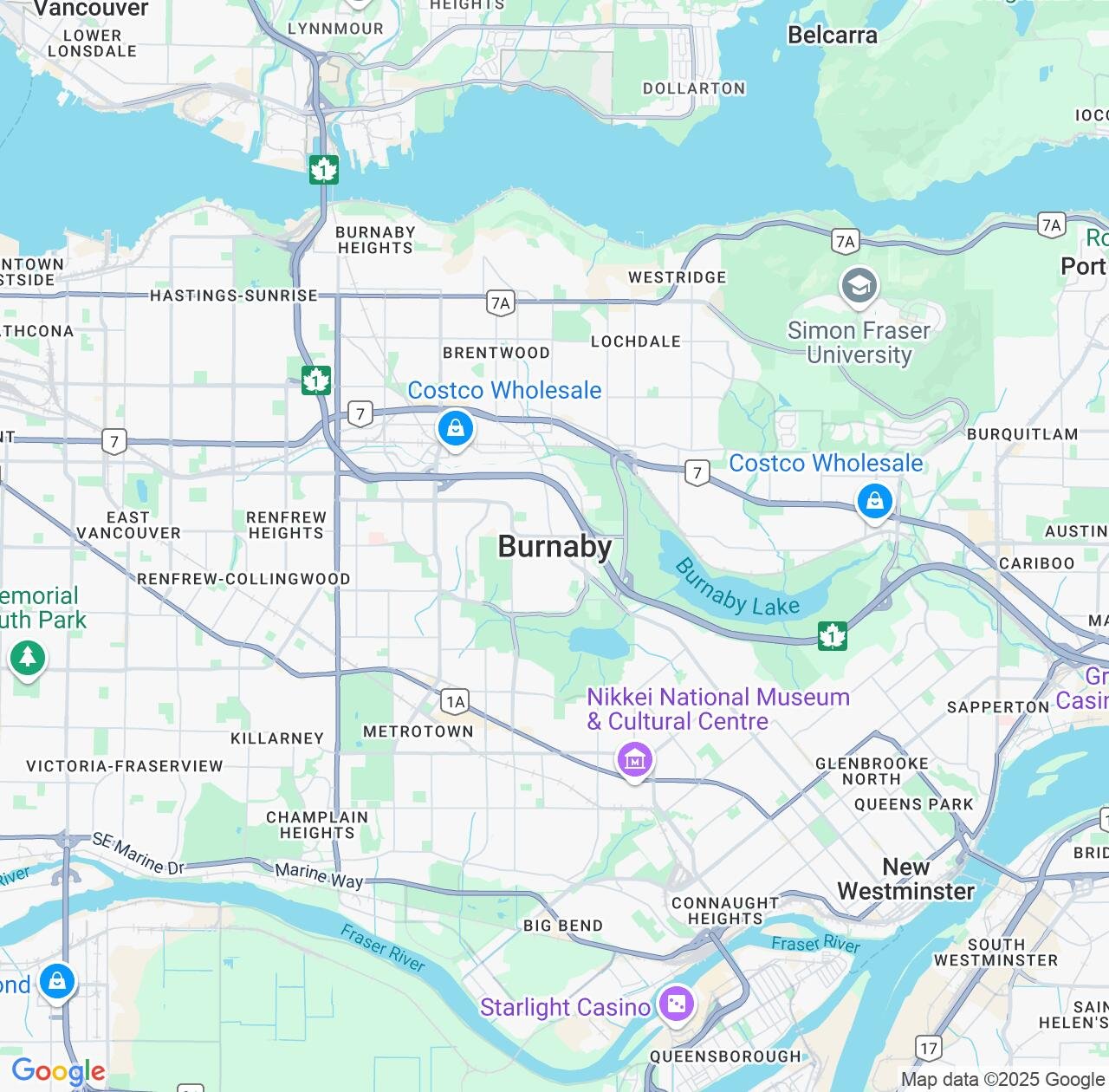 Map image for Intellectual Property Lawyers in Burnaby and British Columbia IP firms at coordinates  ; .