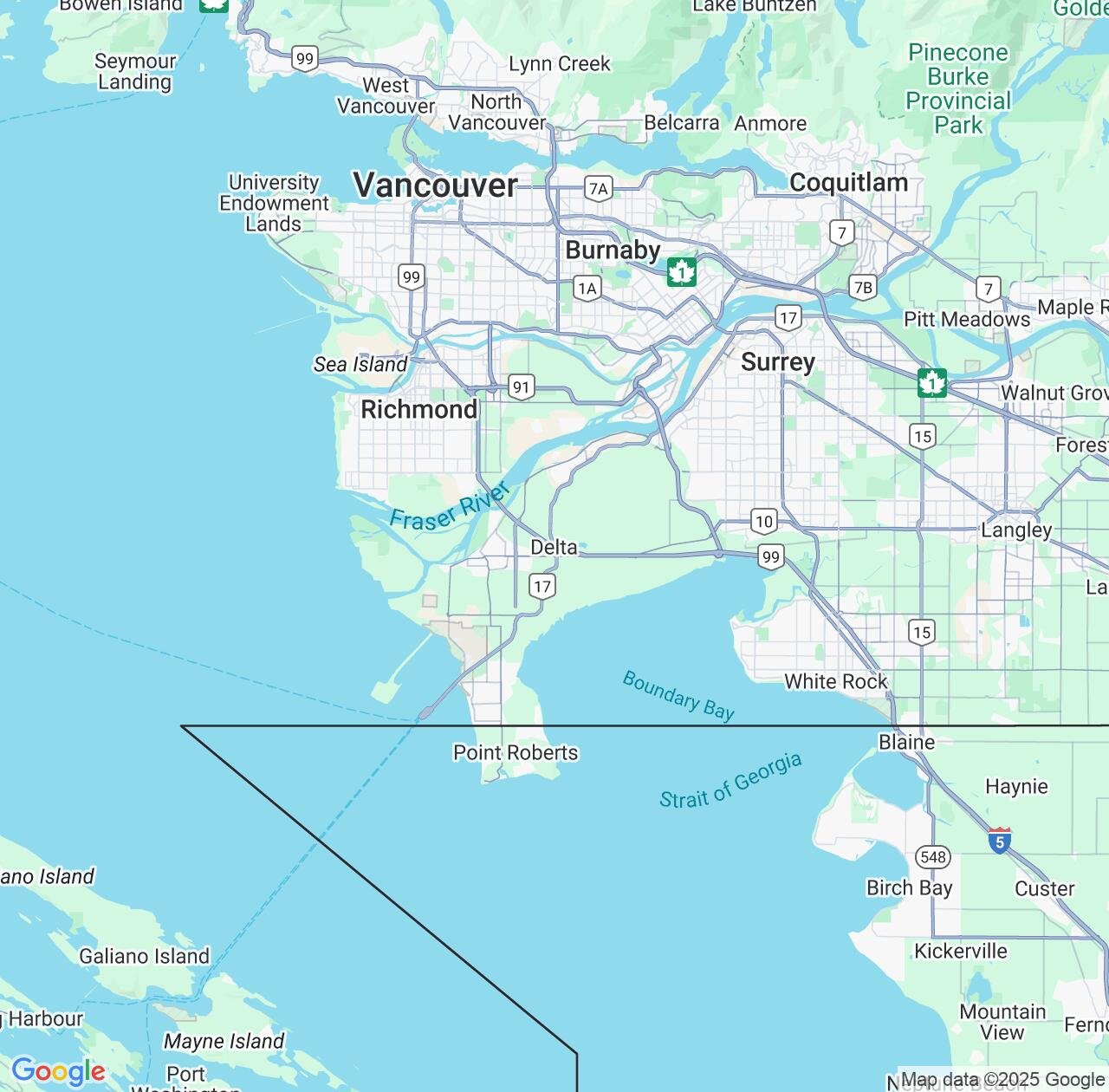 Map image for Intellectual Property Lawyers in Delta and British Columbia IP firms at coordinates  ; .