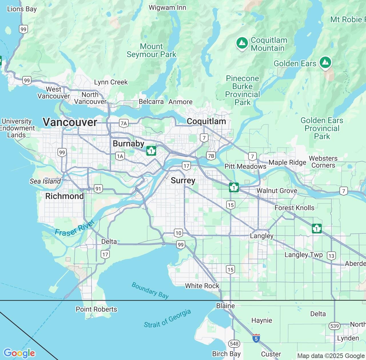 Map image for Intellectual Property Lawyers in Surrey and British Columbia IP firms at coordinates  ; .