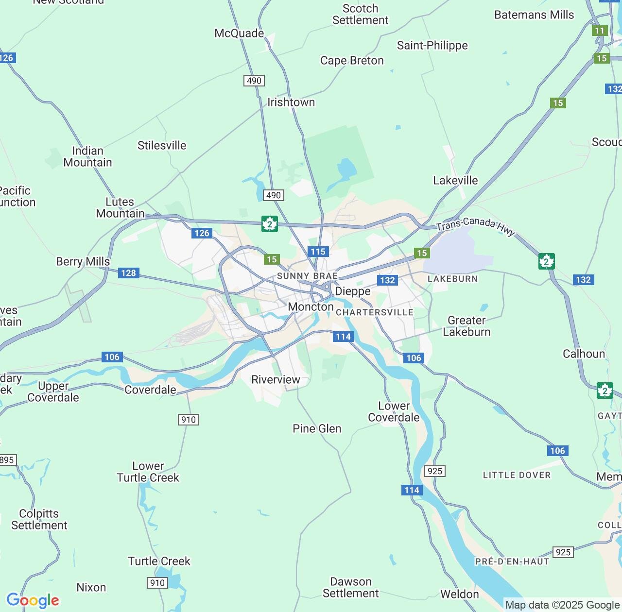 Map image for Intellectual Property Lawyers in Moncton and New Brunswick IP firms at coordinates  ; .