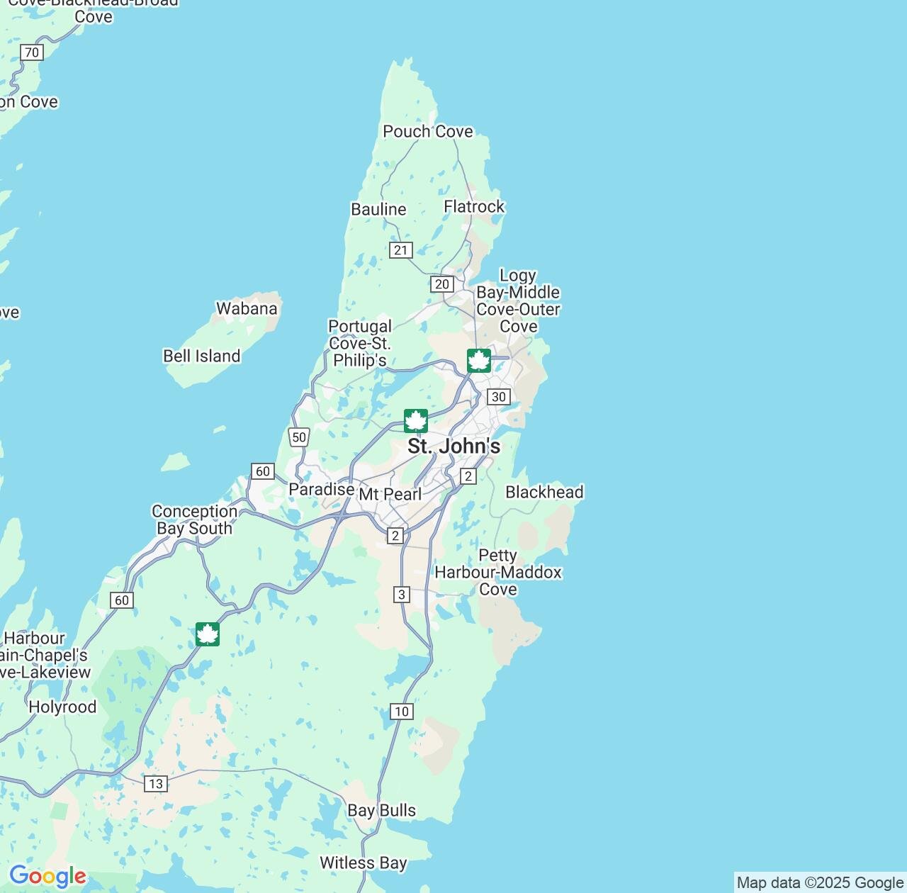 Map image for Intellectual Property Lawyers in St. John's and Newfoundland and Labrador IP firms at coordinates  ; .