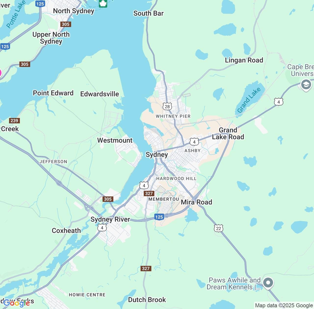 Map image for Intellectual Property Lawyers in Sydney and Nova Scotia IP firms at coordinates  ; .