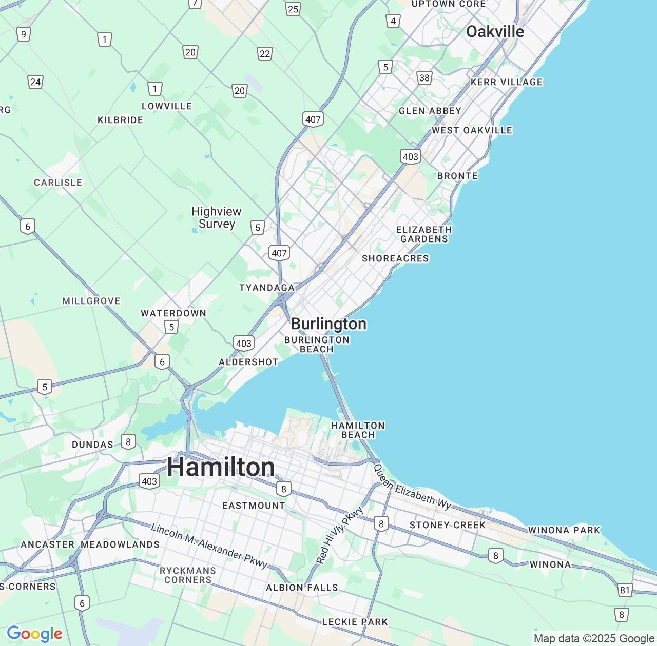 Map image for Intellectual Property Lawyers in Burlington and Ontario IP firms at coordinates  ; .