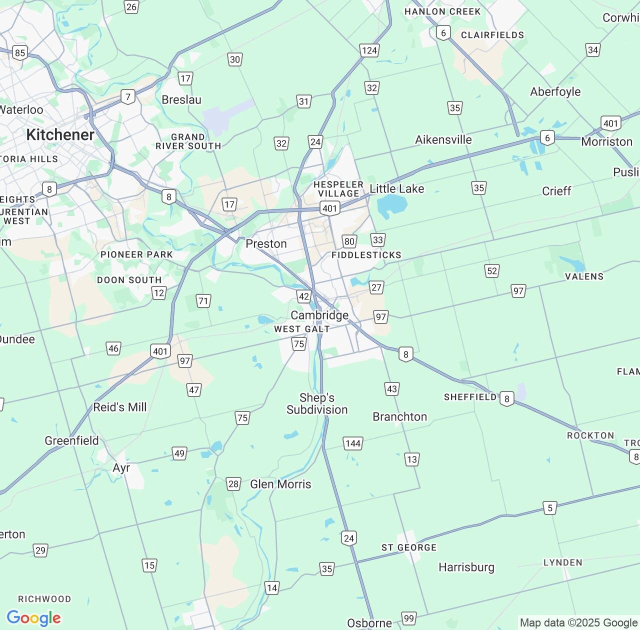Map image for Intellectual Property Lawyers in Cambridge and Ontario IP firms at coordinates  ; .