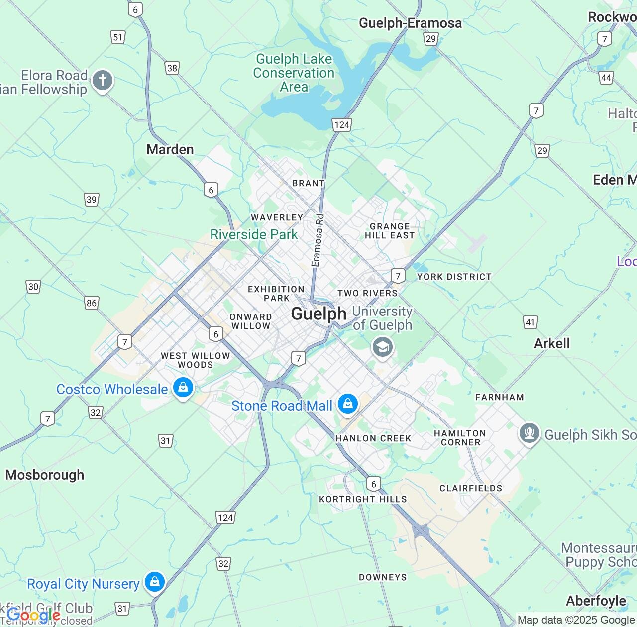 Map image for Intellectual Property Lawyers in Guelph and Ontario IP firms at coordinates  ; .
