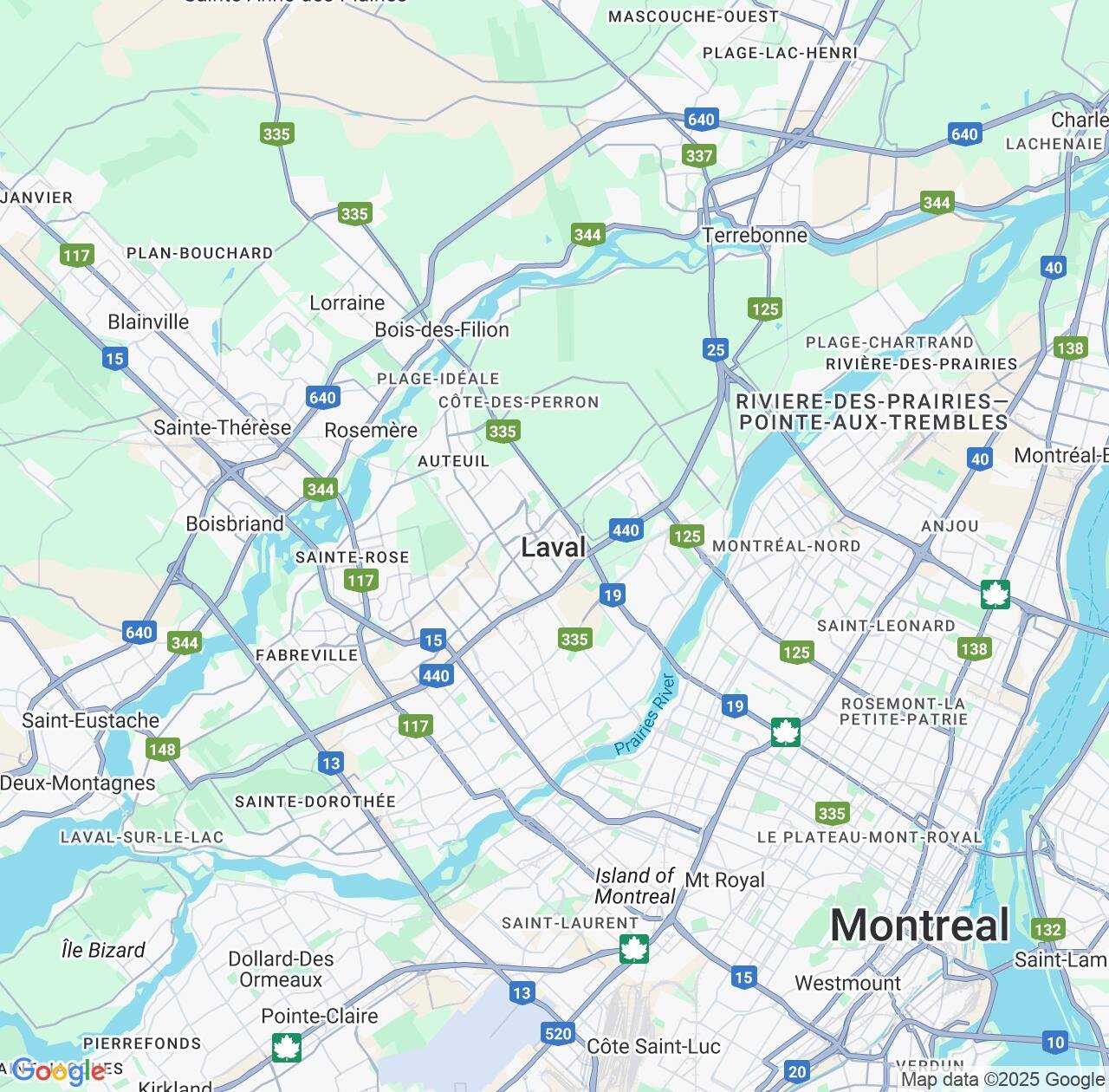 Map image for Intellectual Property Lawyers in Laval and Quebec IP firms at coordinates  ; .