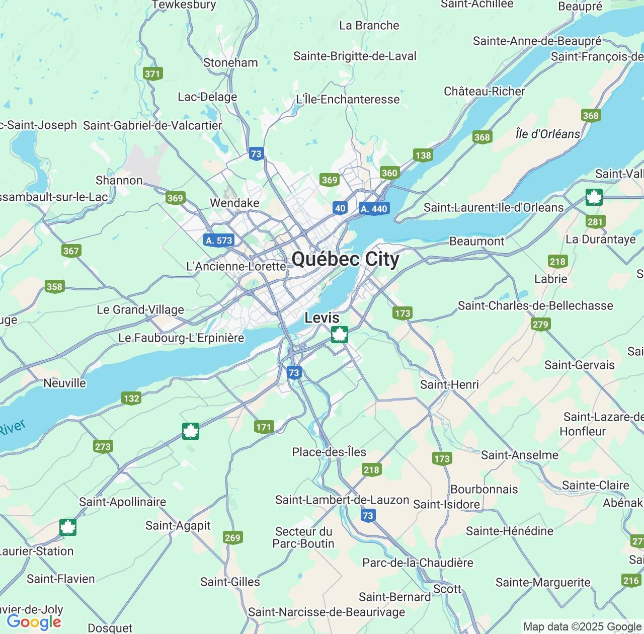 Map image for Intellectual Property Lawyers in Levis and Quebec IP firms at coordinates  ; .