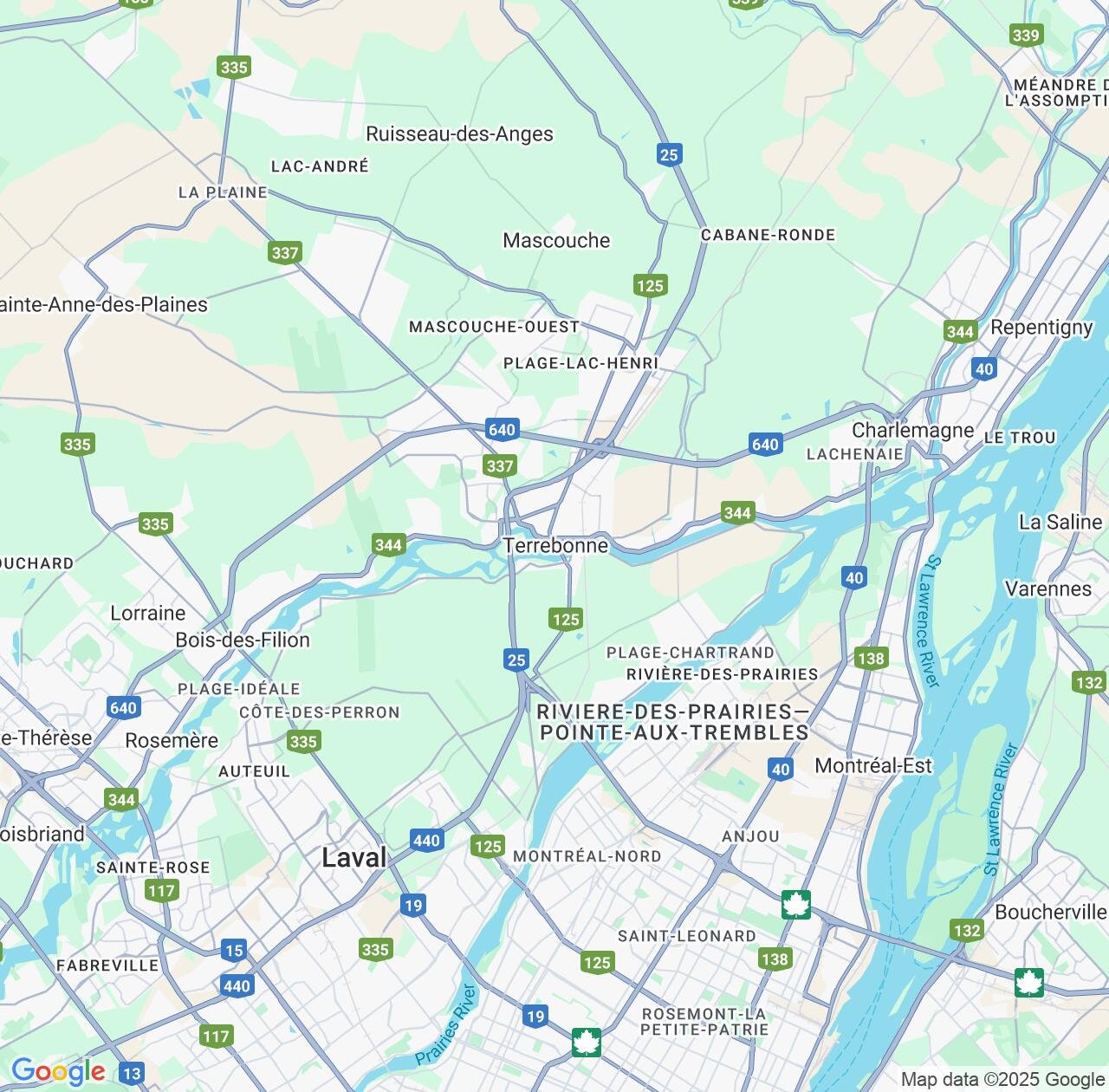 Map image for Intellectual Property Lawyers in Terrebonne and Quebec IP firms at coordinates  ; .