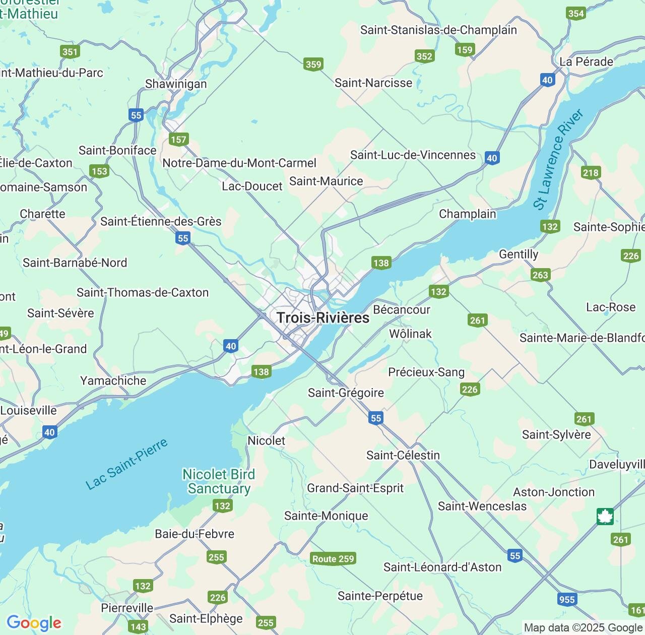 Map image for Intellectual Property Lawyers in Trois-Rivieres and Quebec IP firms at coordinates  ; .