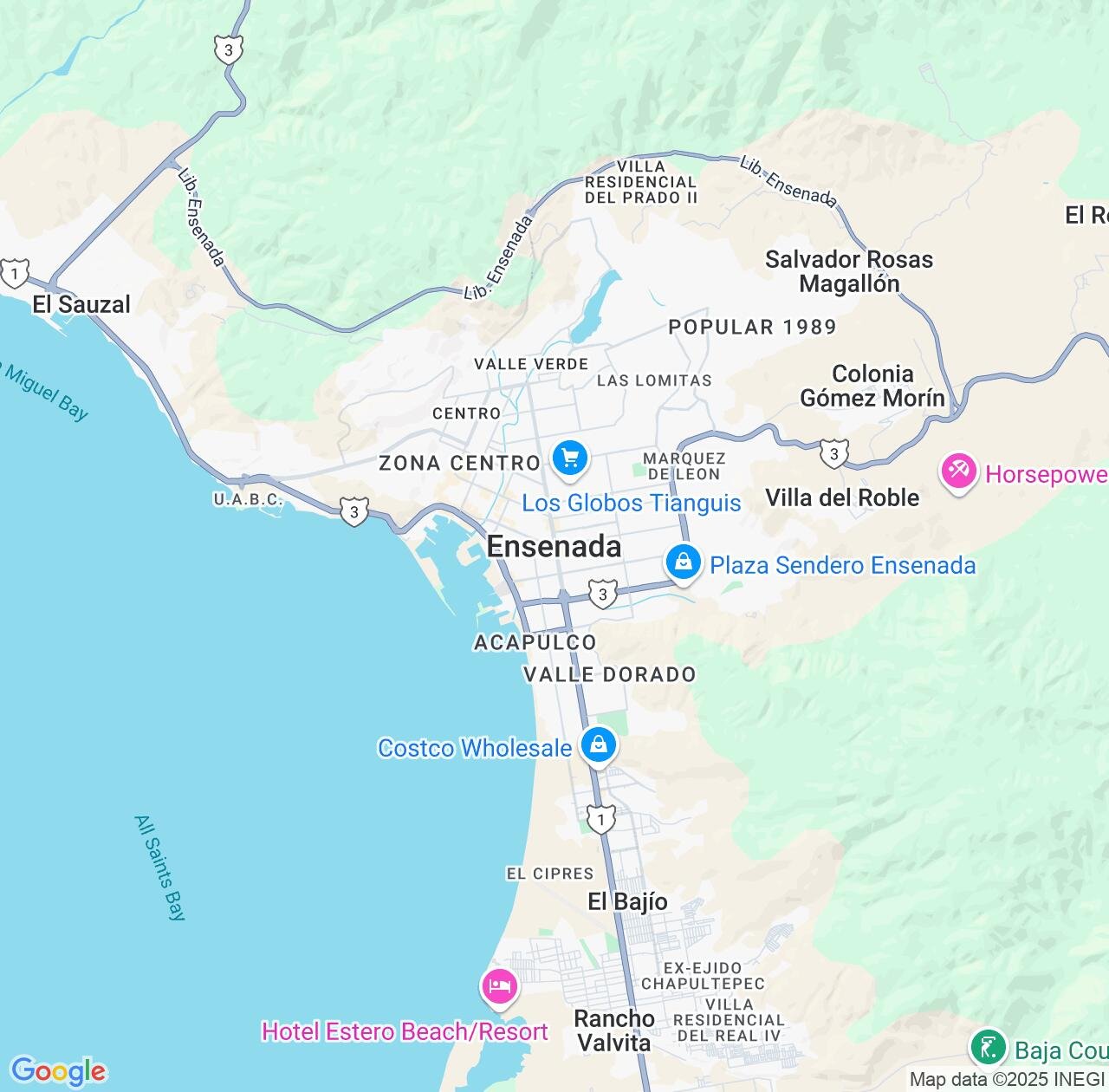 Map image for Intellectual Property Lawyers in Ensenada and Baja California IP firms at coordinates  ; .