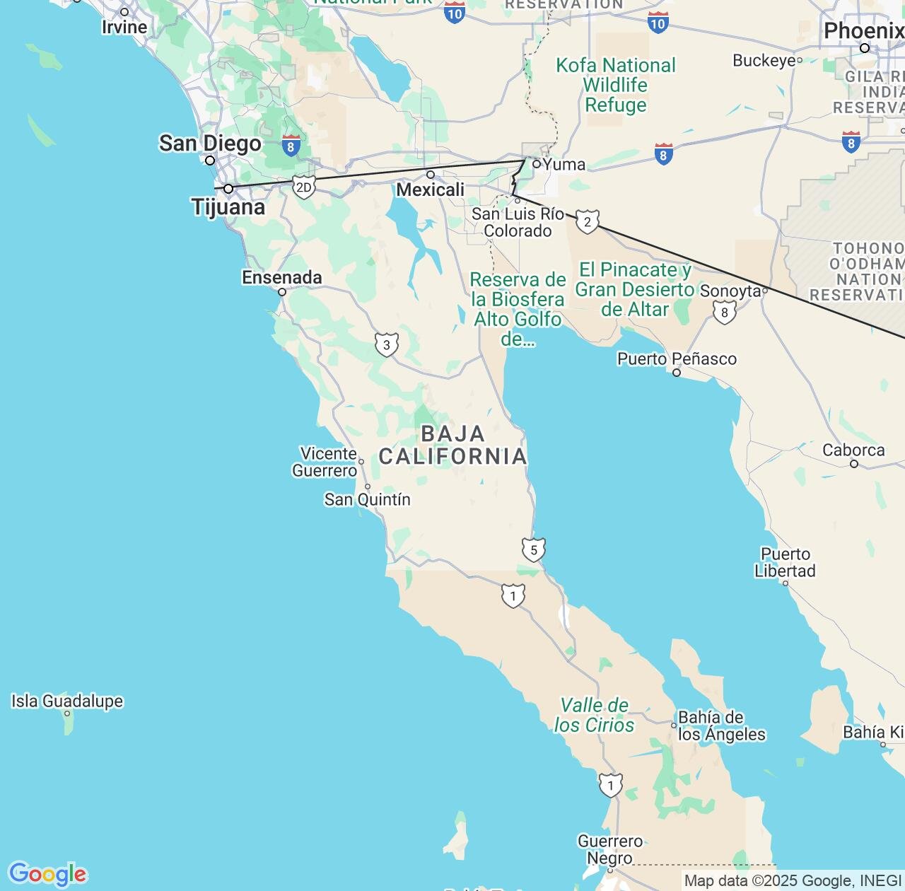 Map image for Intellectual Property Lawyers in Baja California and Mexico IP firms at coordinates  ; .