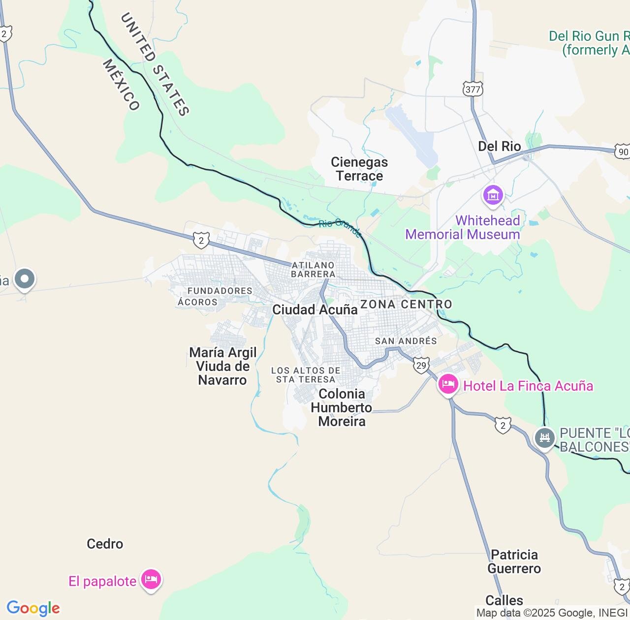 Map image for Intellectual Property Lawyers in Ciudad Acuna and Coahuila IP firms at coordinates  ; .